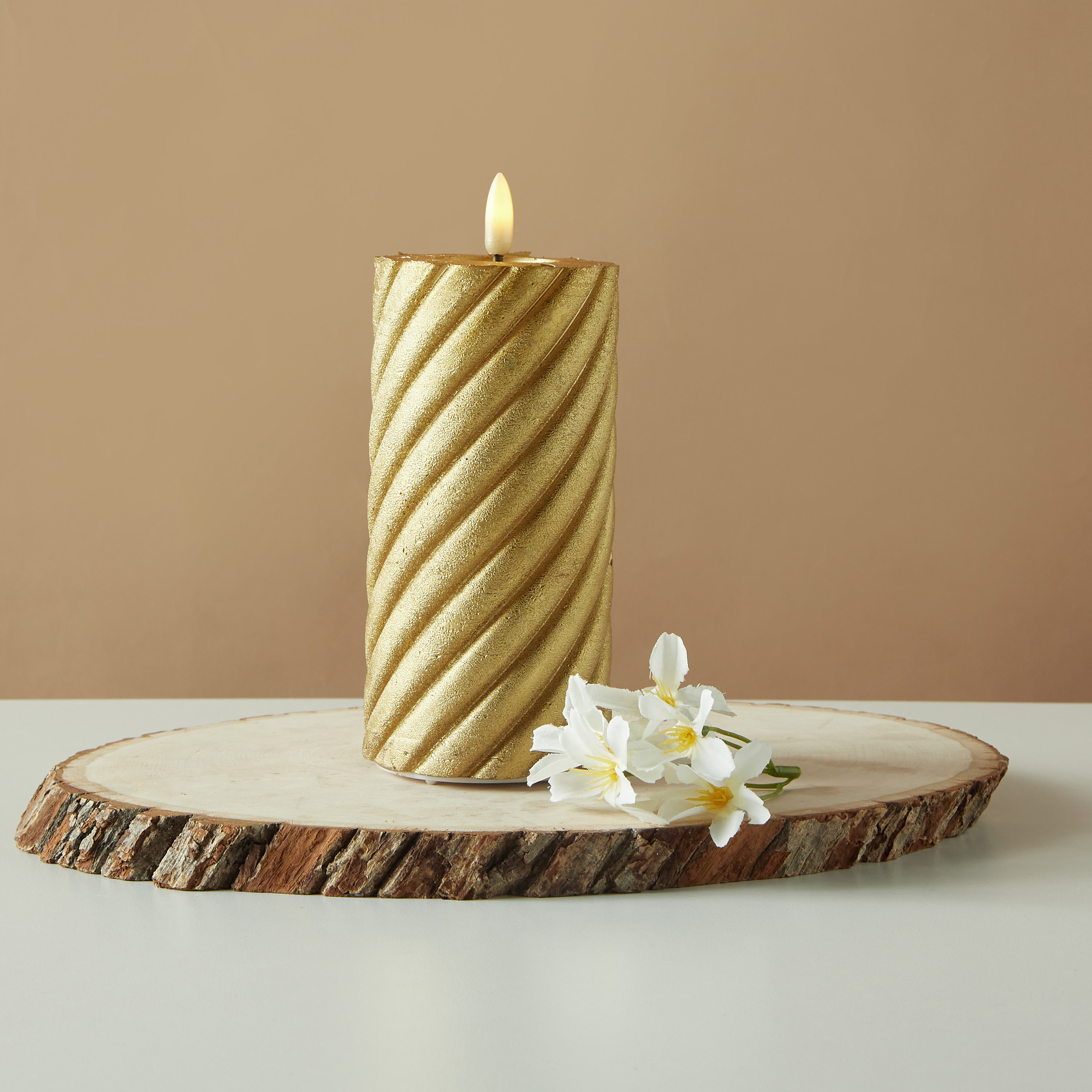 Countryfield Essentials Flameless LED Wax Pillar Candle - 15 cms-household-homefragrance-candles-image-1