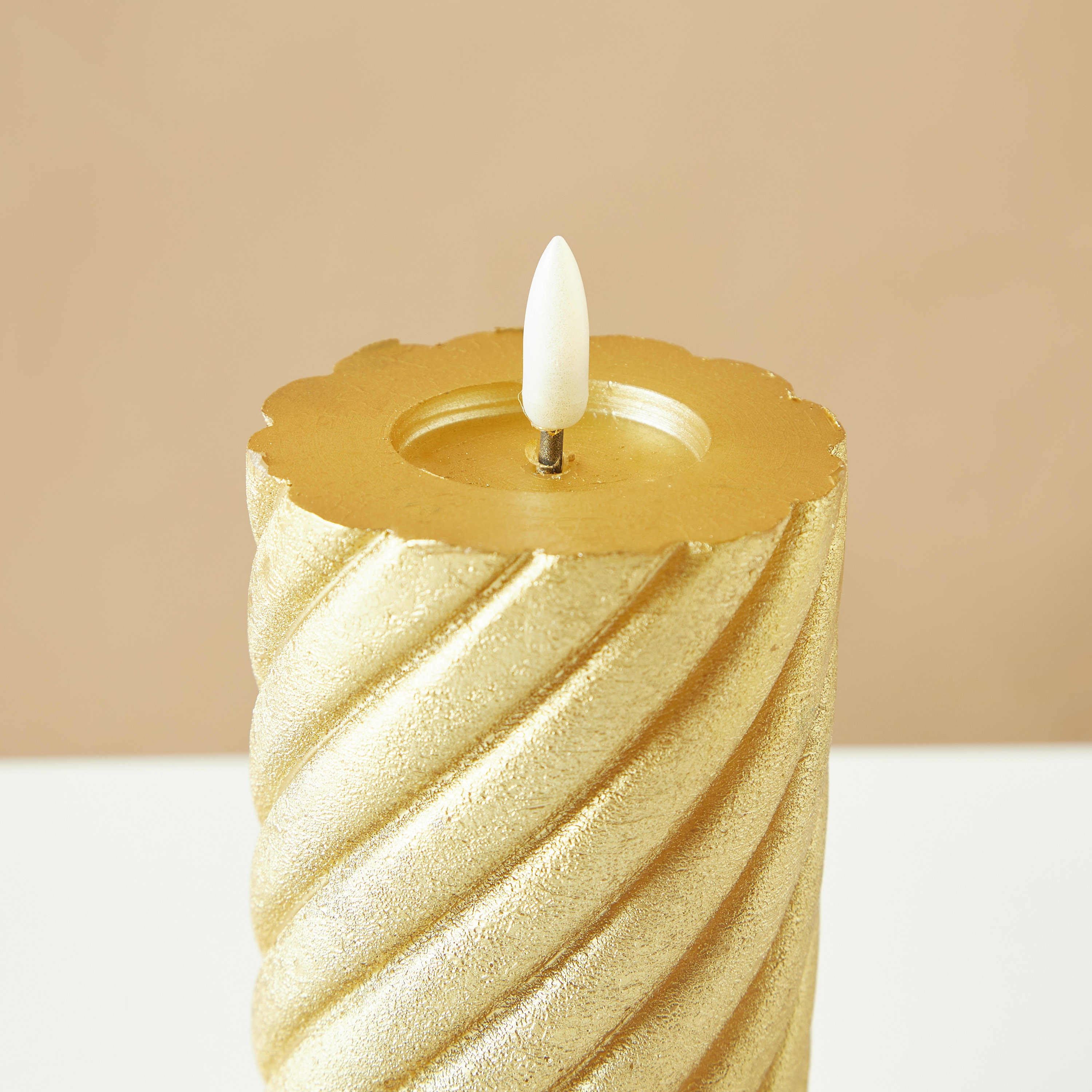 Countryfield Essentials Flameless LED Wax Pillar Candle - 15 cms-household-homefragrance-candles-image-4