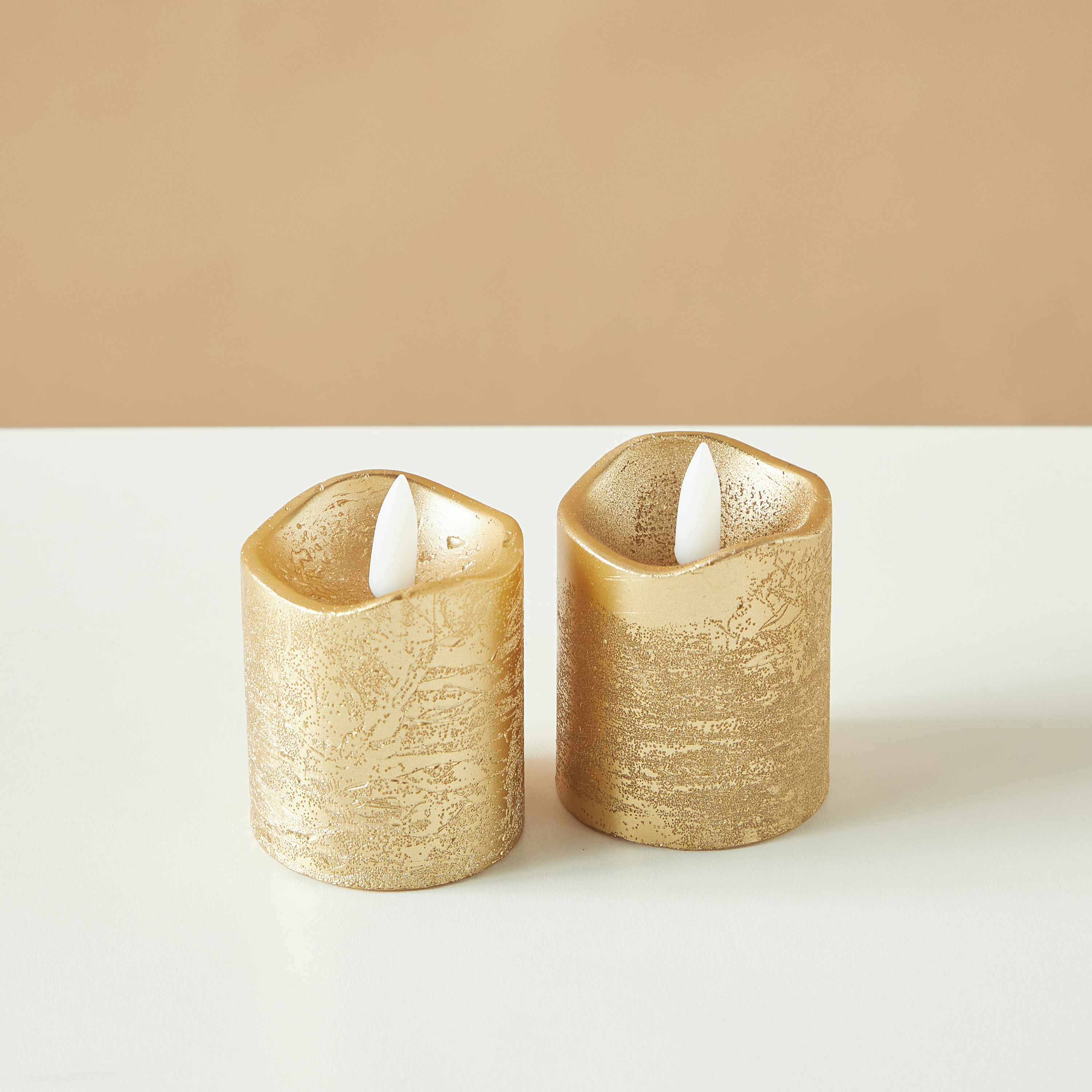 Countryfield Essentials 2-Piece LED Flameless Wax Pillar Candle Set - 7 cms-household-homefragrance-candles-image-2