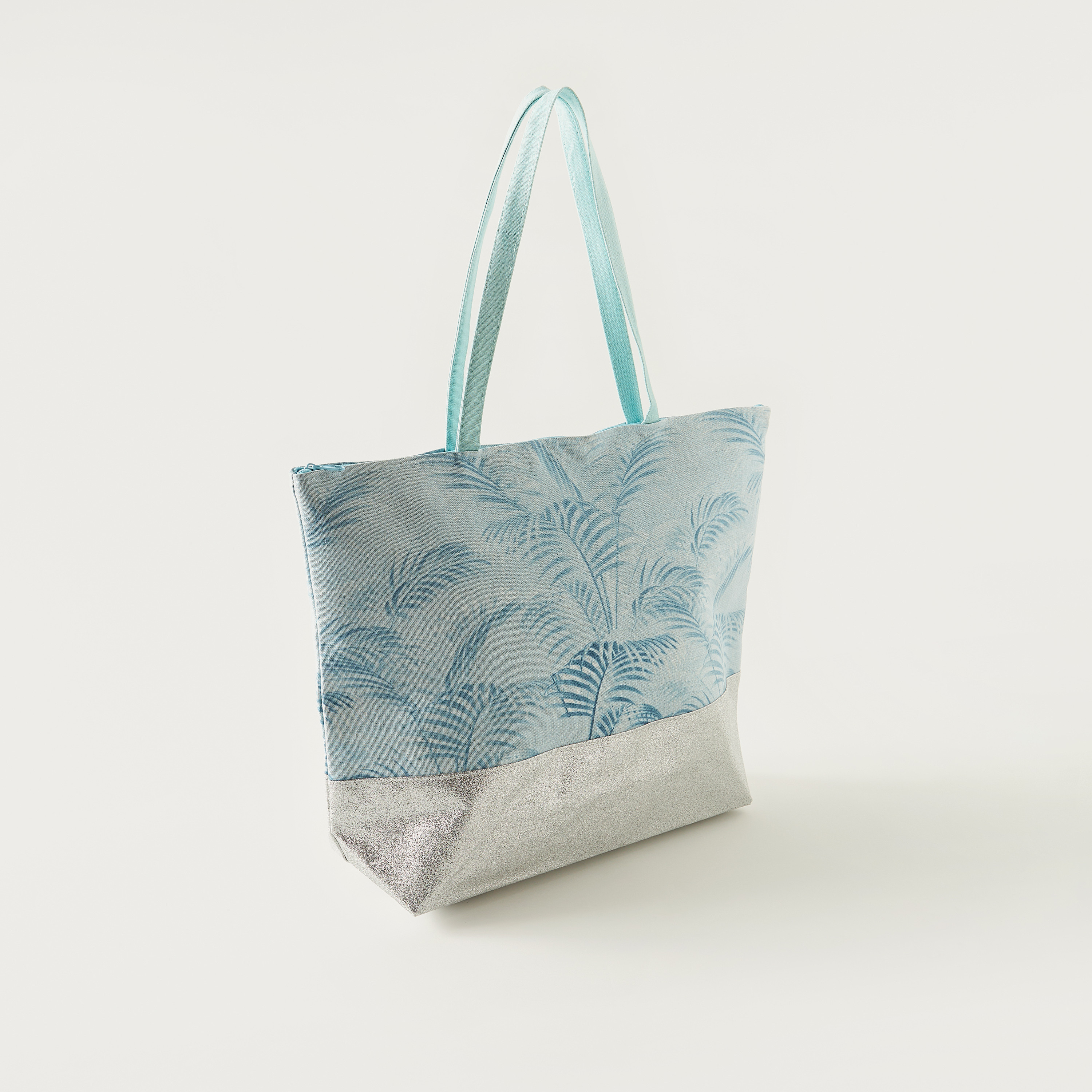 Printed Tote Bag with Zip Closure-women-bagsandwallets-handbags-image-5