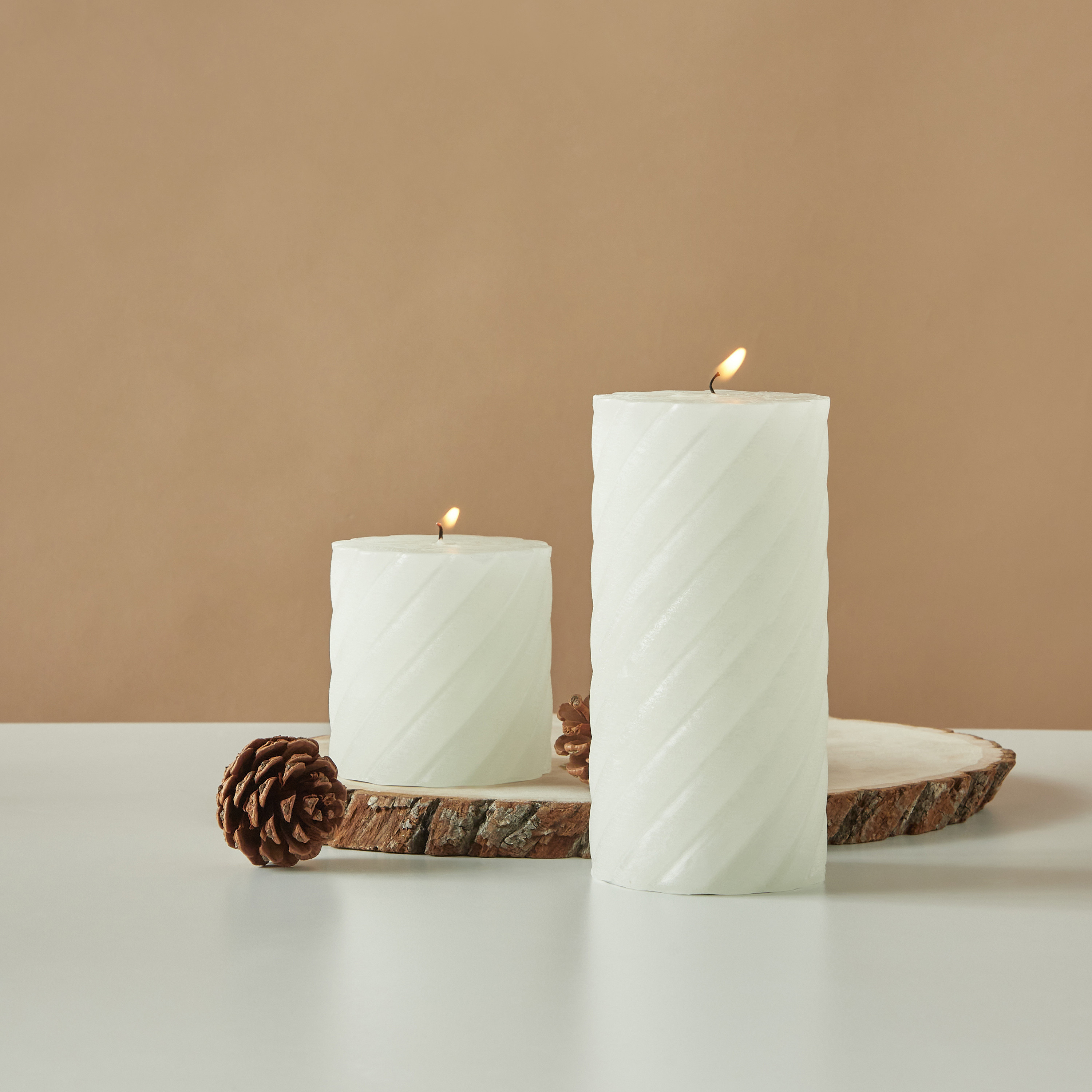 Countryfield Essentials Unscented Spiral Pillar Candle-household-homefragrance-candles-image-5