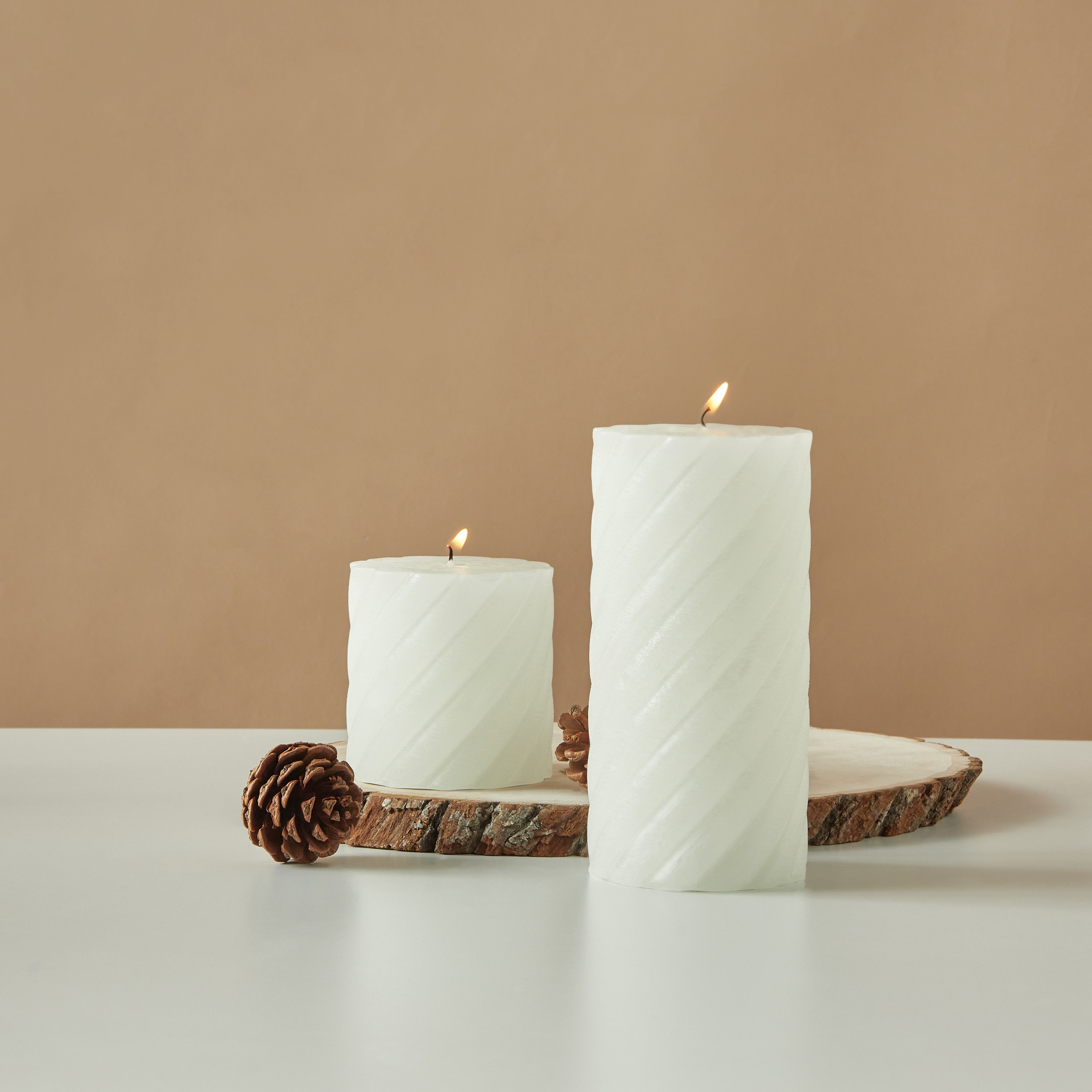 Countryfield Tonnie Essentials Unscented Spiral Pillar Candle-household-homefragrance-candles-image-5