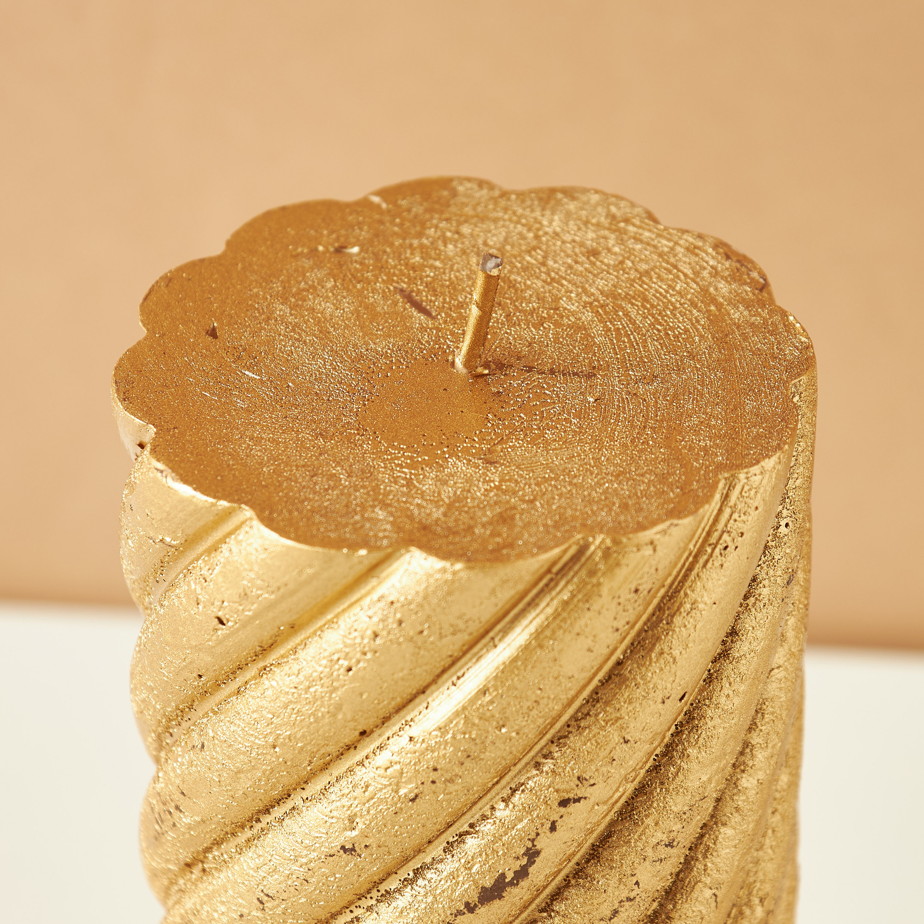 Essentials Unscented Spiral Pillar Candle - 15 cms-household-homefragrance-candles-image-4