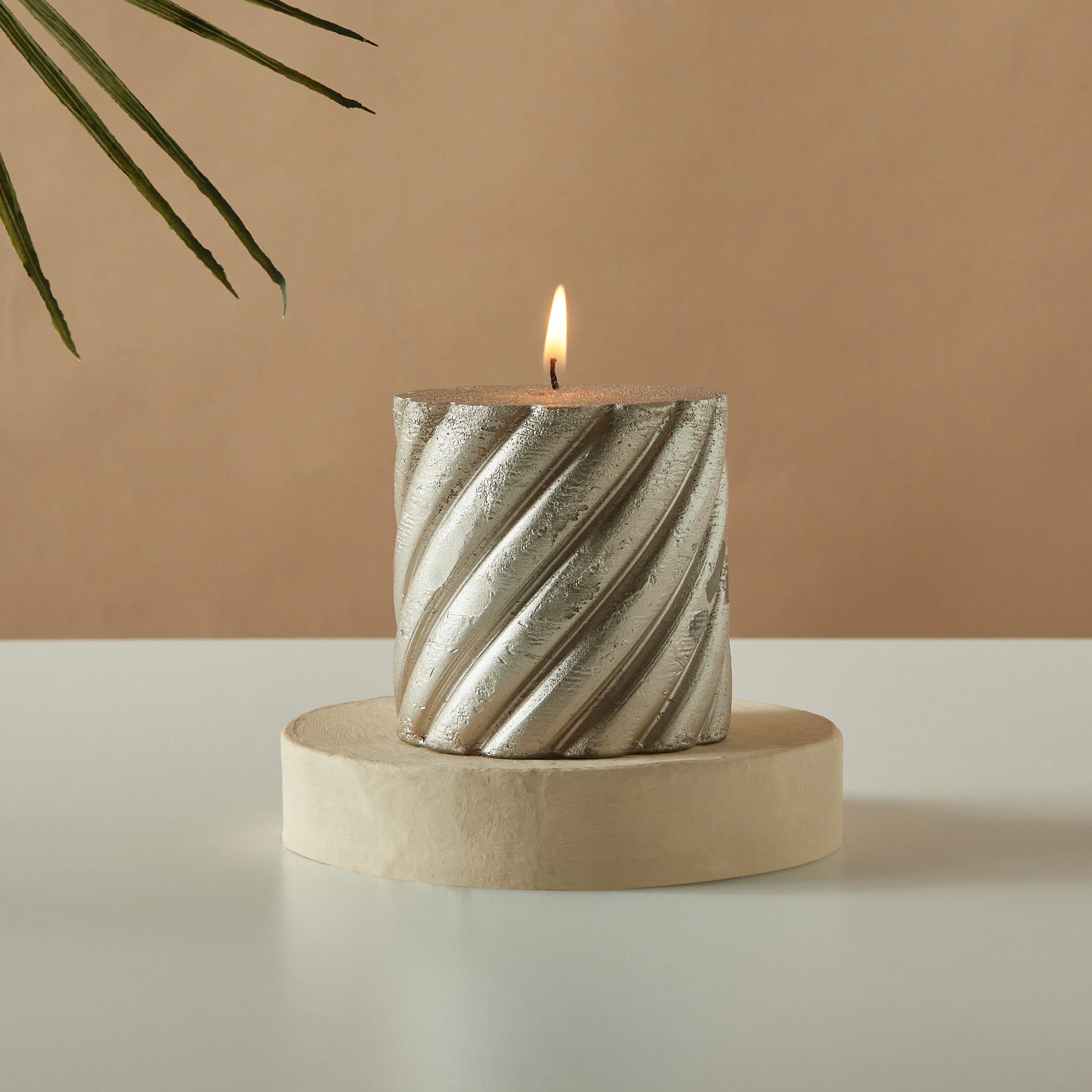 Countryfield Essentials Unscented Spiral Pillar Candle-household-homefragrance-candles-image-1