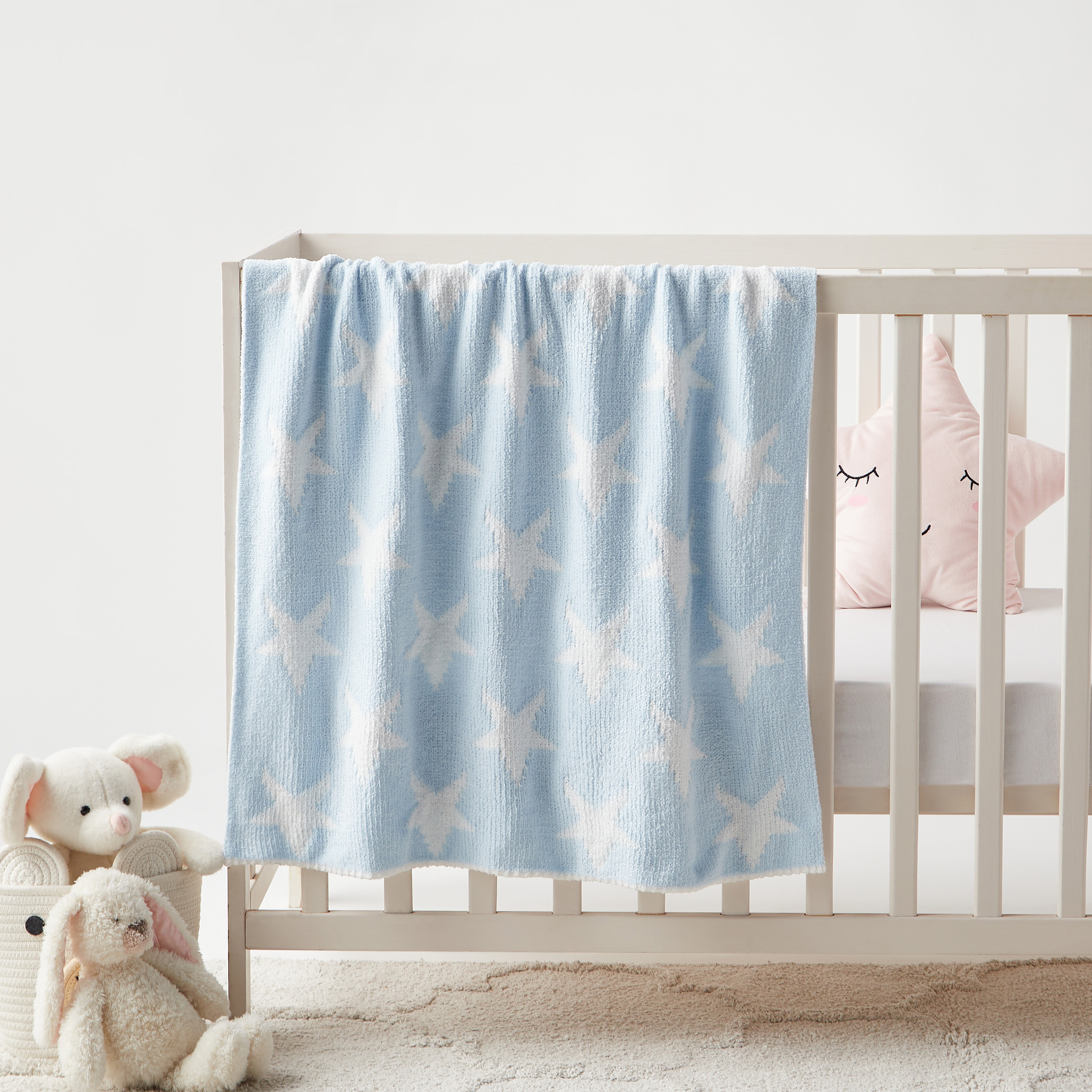 Juniors All-Over Star Print Blanket - 75x100 cm-baby-nursery-blanketsandswaddles-blanketsandquilts-image-1