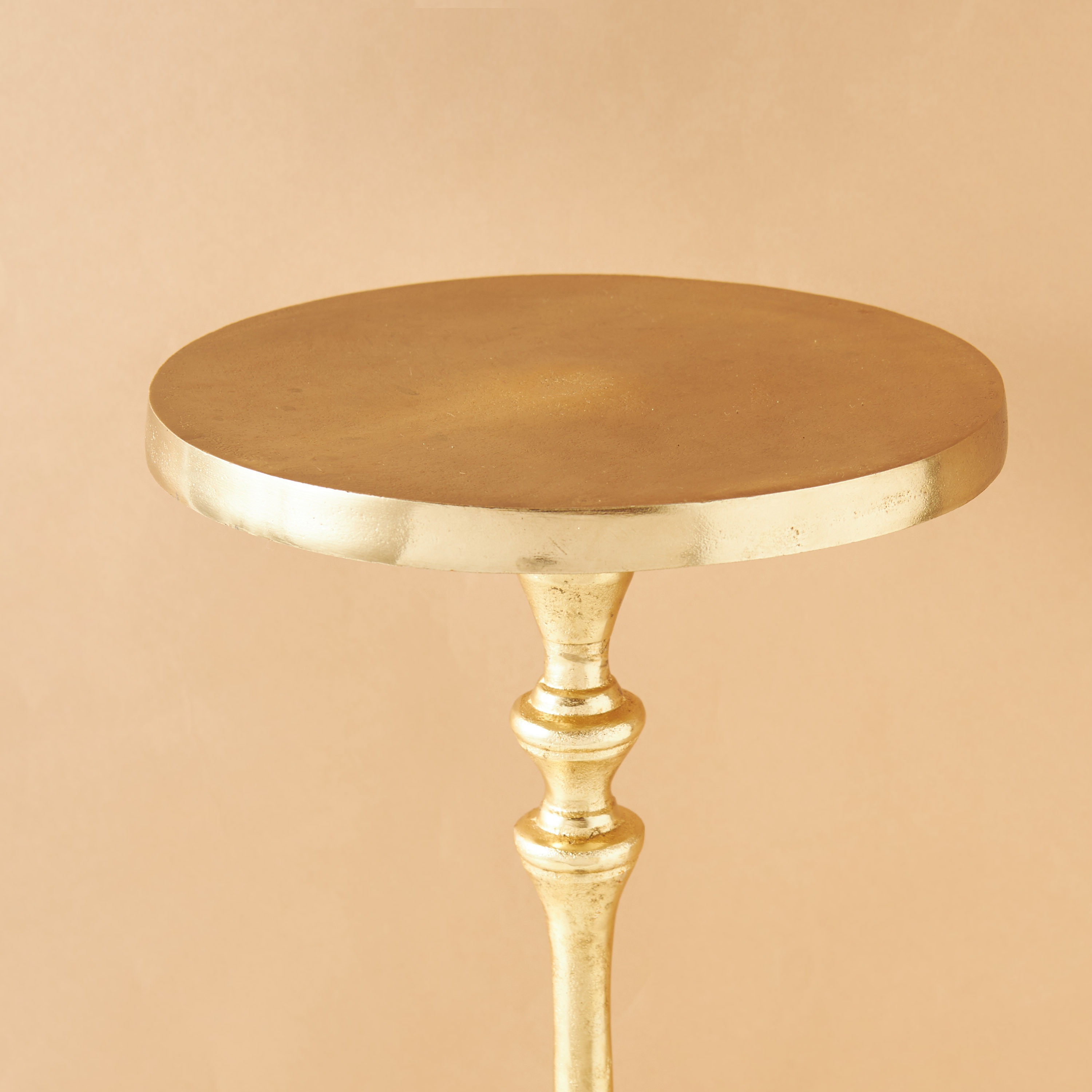 Round Aluminum Accent Table - 23x23x50 cms-furniture-livingroom-sideandendtables-image-3