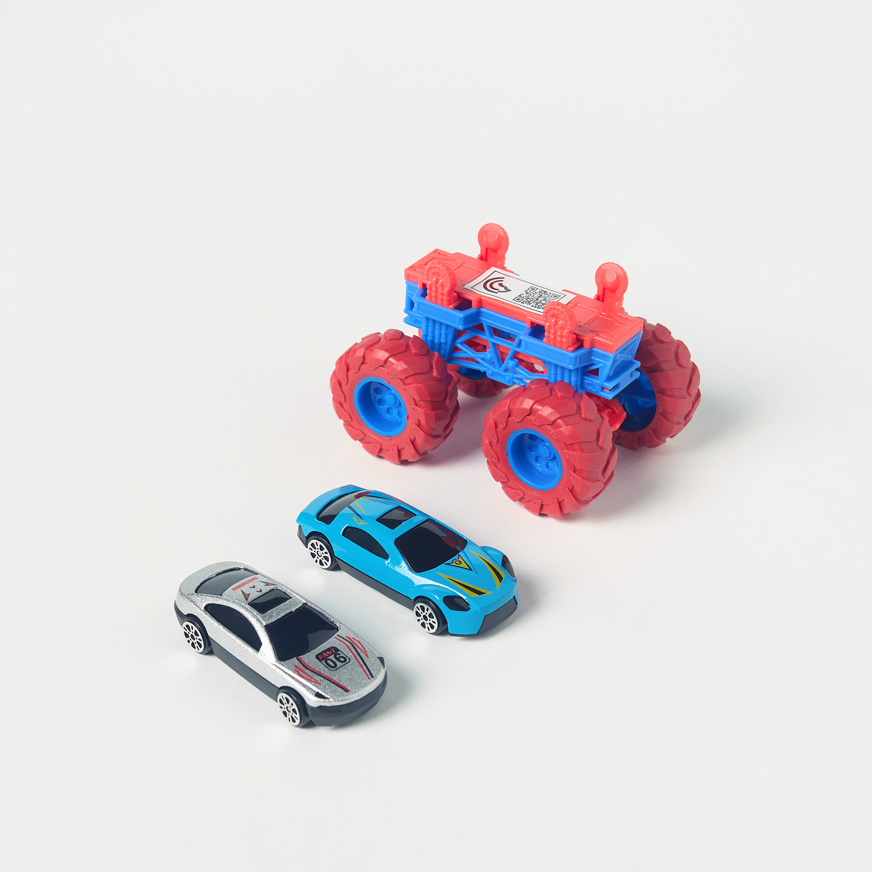 طقم سيارات بعجلات كبيرة معدنية 3 قطع من جلوو-toys-playvehicles-cars-image-2