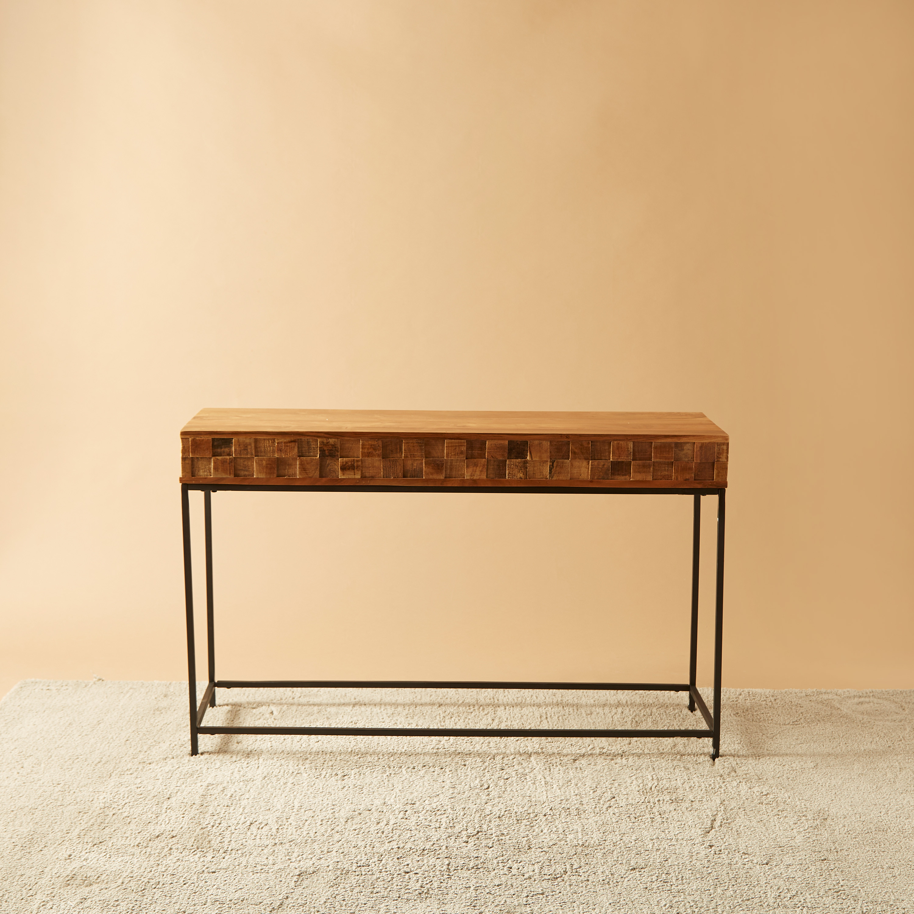 Wooden Top Console Table - 120x35x76 cms-furniture-livingroom-consoletablesandmirrors-image-2