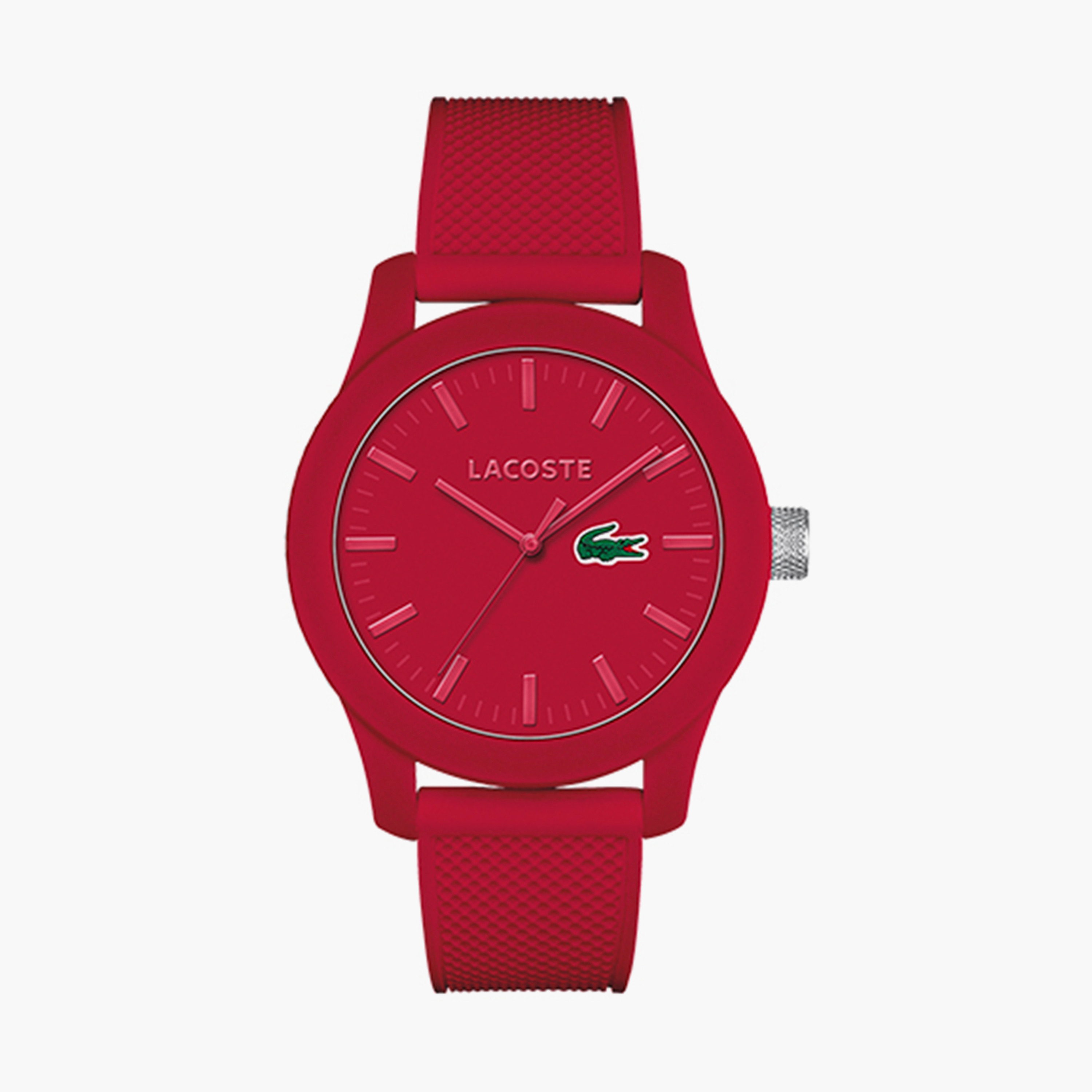 Lacoste Men's 43 MM Red Analog Silicone Strap Watch - 2010764-men-watchesandjewellery-watches-image-1