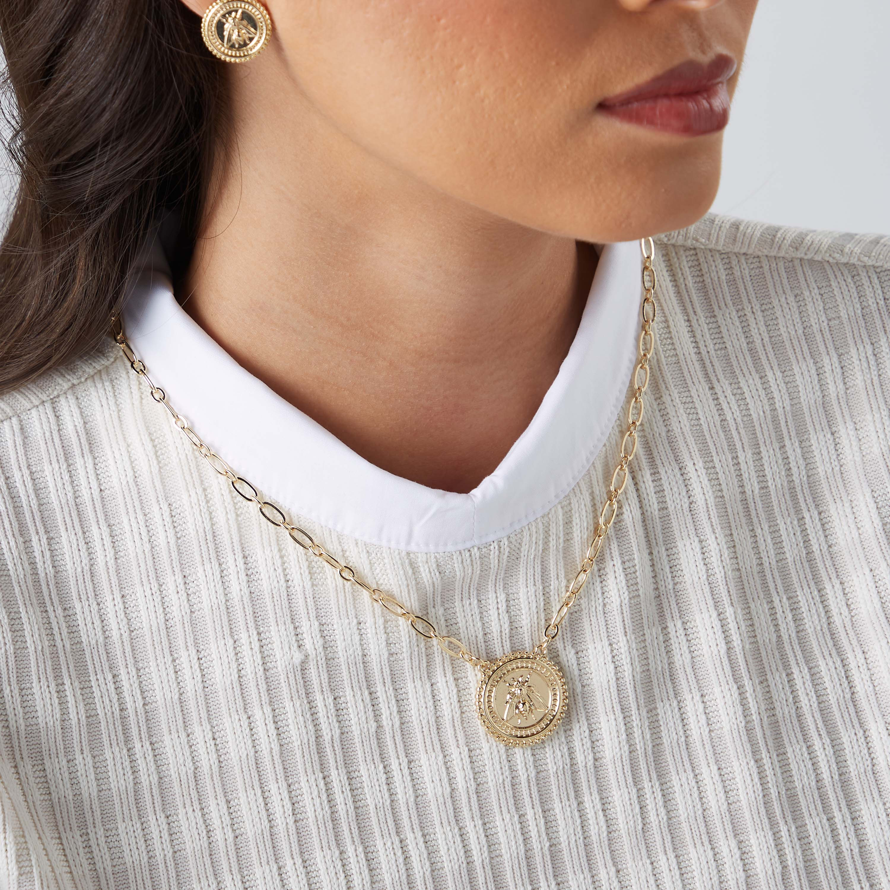 Canvas Textured Chunky Necklace with Lobster Clasp-women-watchesandjewellery-jewellery-necklacesandpendants-image-2