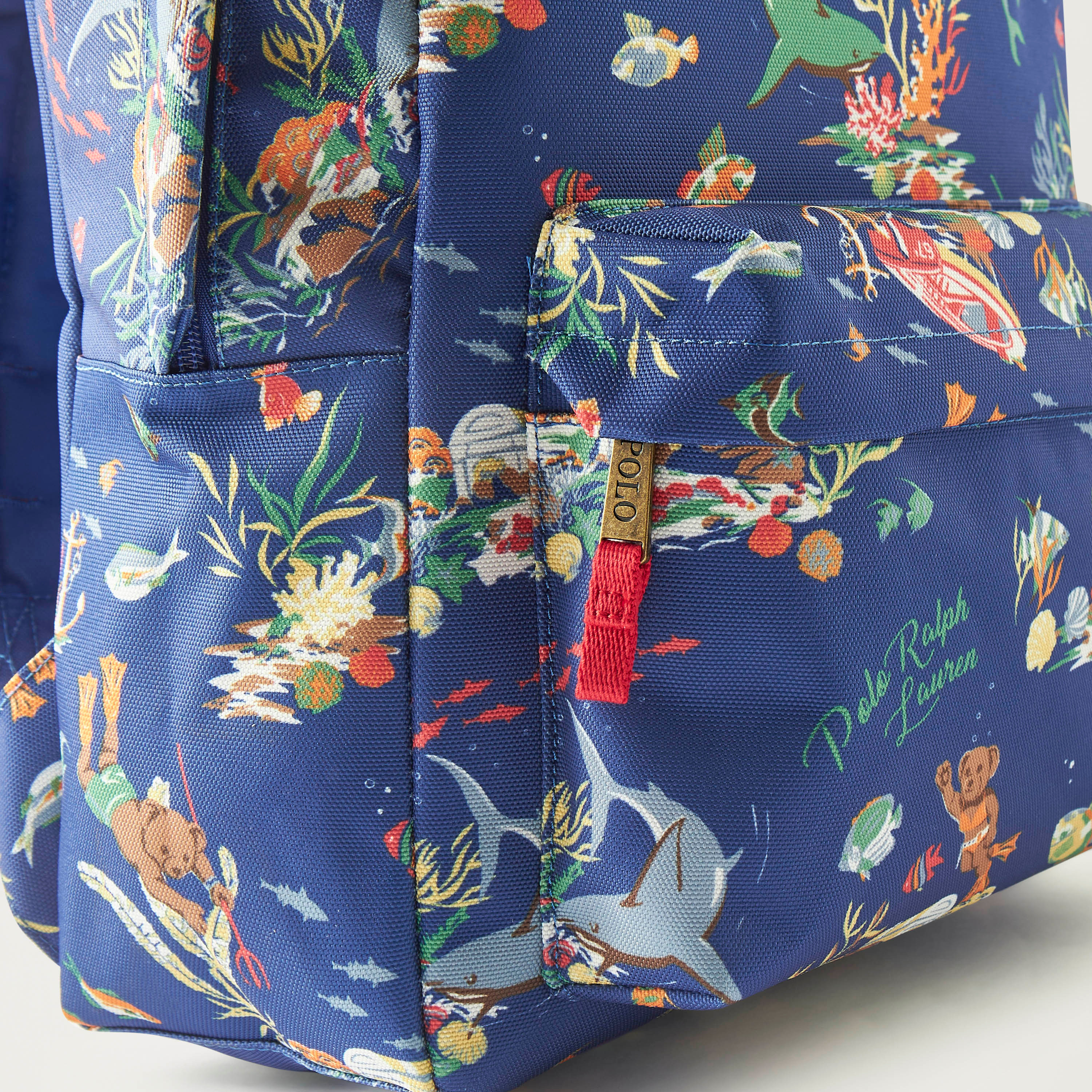Polo Ralph Lauren All-Over Print Backpack with Adjustable Straps - 13x30x39 cms-school-bagsandbackpacks-backpacks-image-5