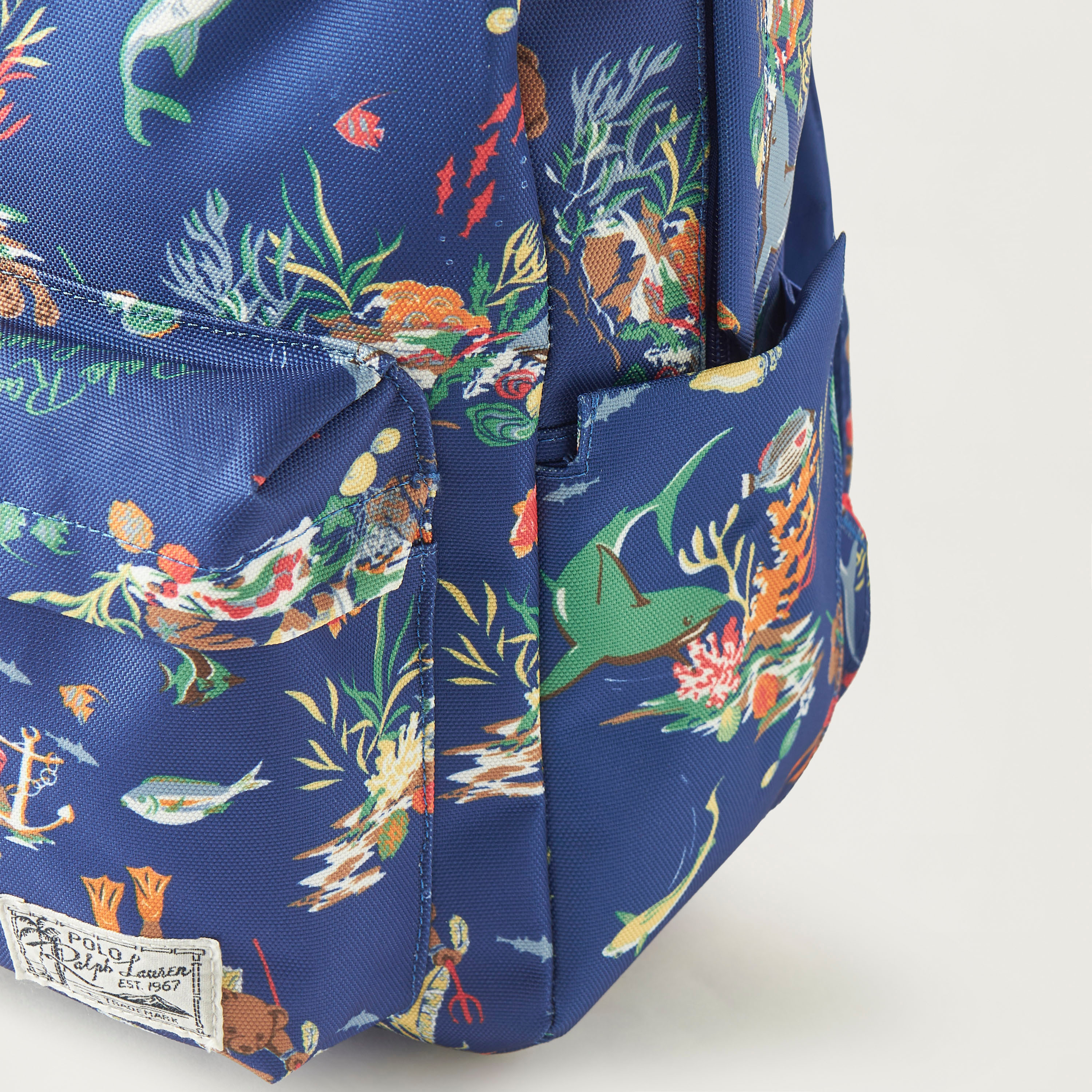 Polo Ralph Lauren All-Over Print Backpack with Adjustable Straps - 13x30x39 cms-school-bagsandbackpacks-backpacks-image-6
