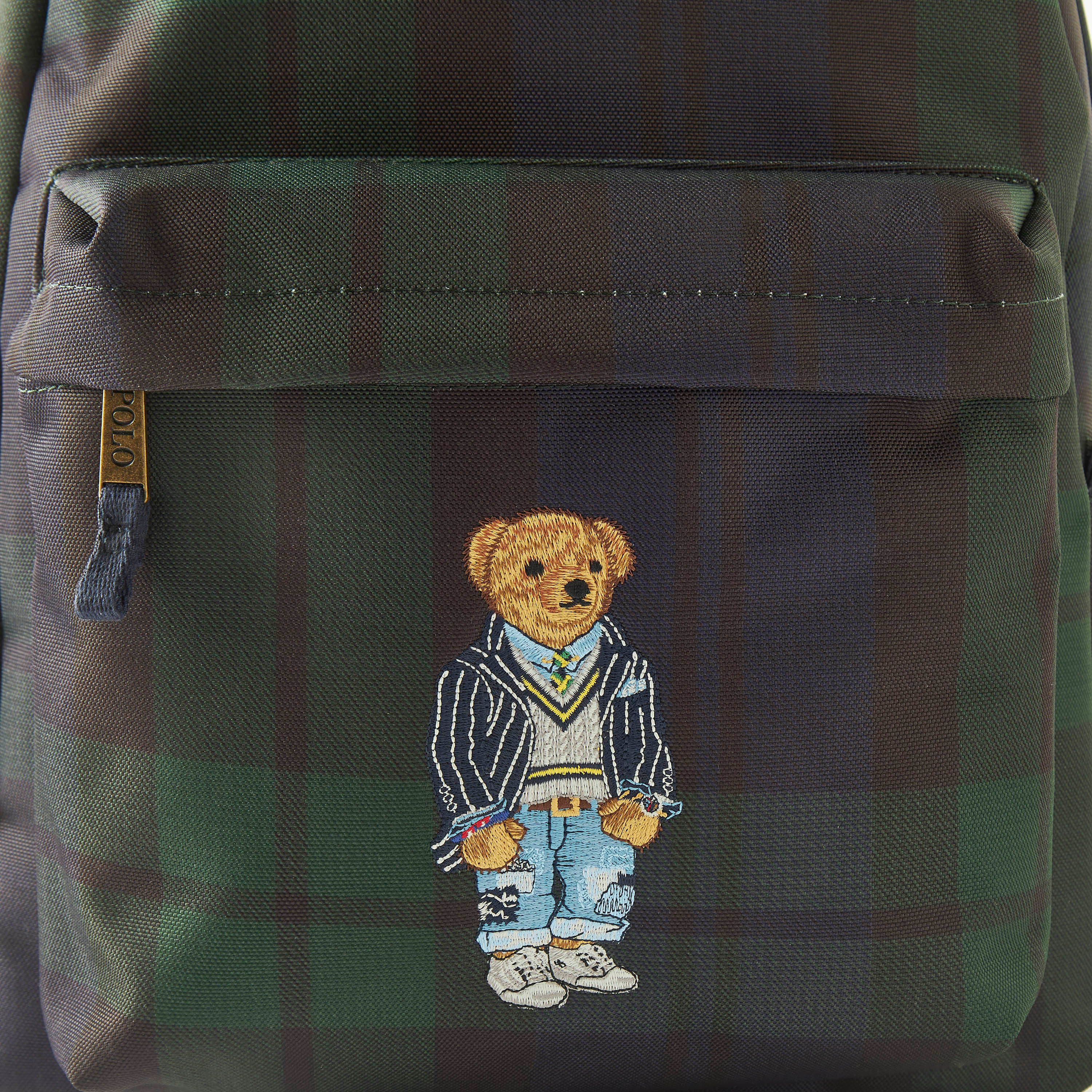 Polo Ralph Lauren Bear Embroidered Backpack with Adjustable Straps 13x30x39 cms