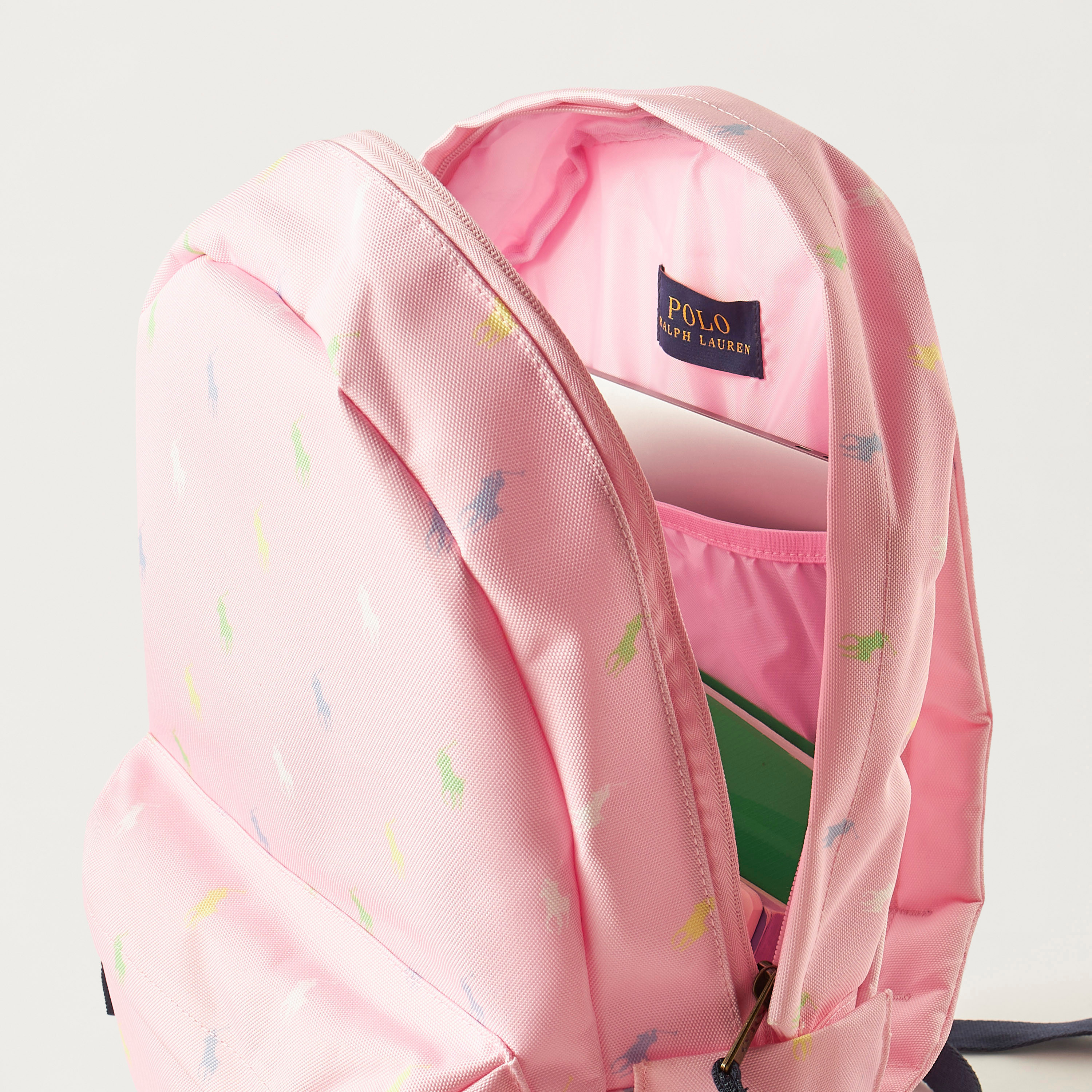 Polo Ralph Lauren All-Over Print Backpack with Adjustable Straps - 13x30x39 cms-school-bagsandbackpacks-backpacks-image-7