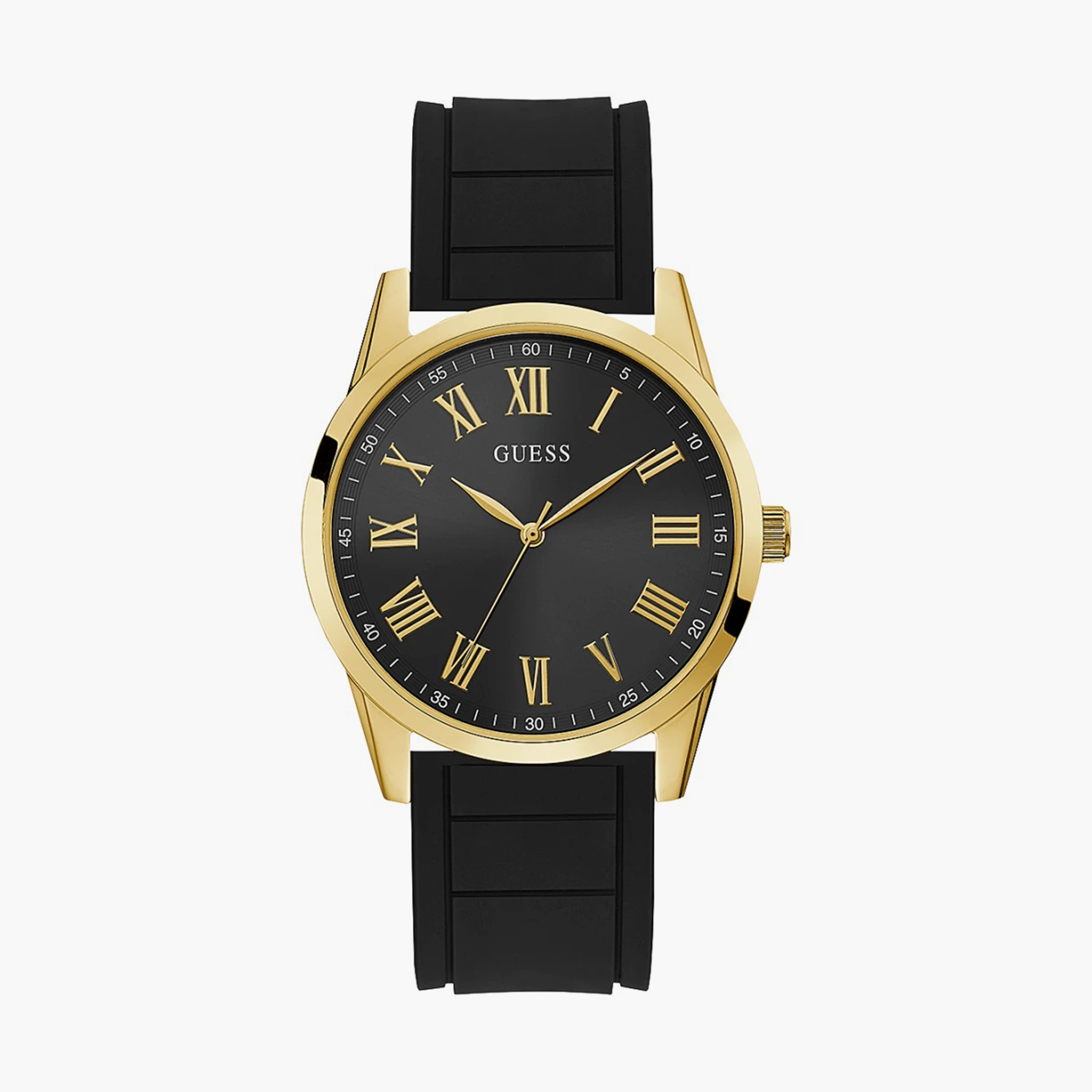 Guess black and gold watch best sale