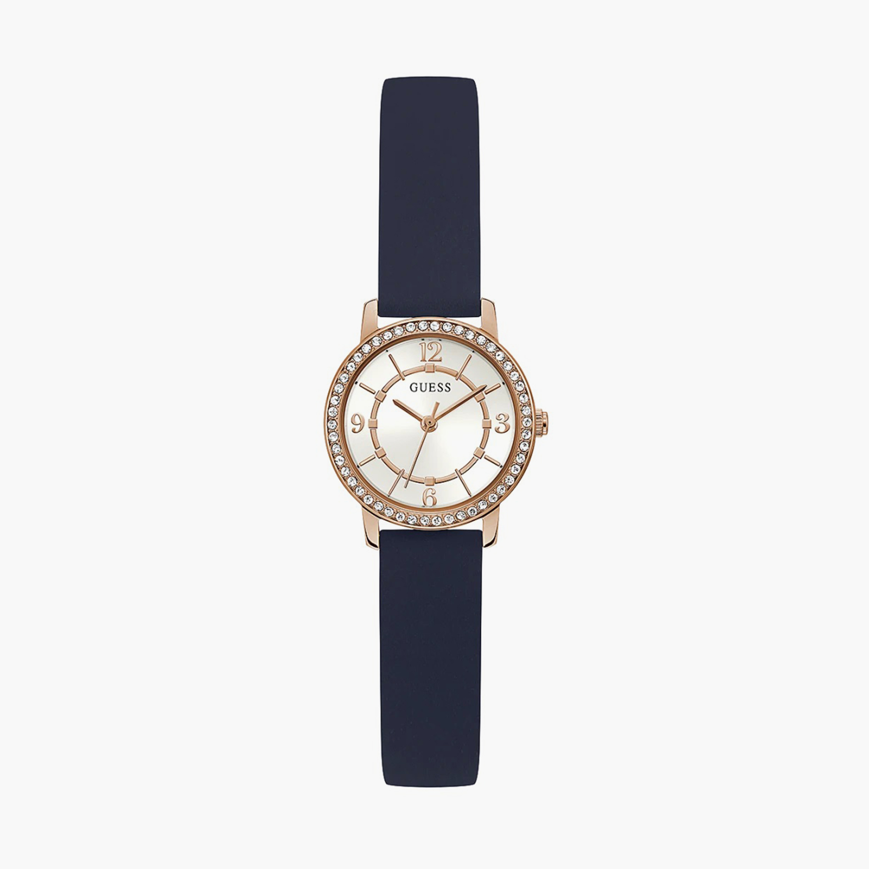 Guess Navy Analog Silicone Strap Watch - GW0469L2 | 28 MM-women-watchesandjewellery-watches-image-1
