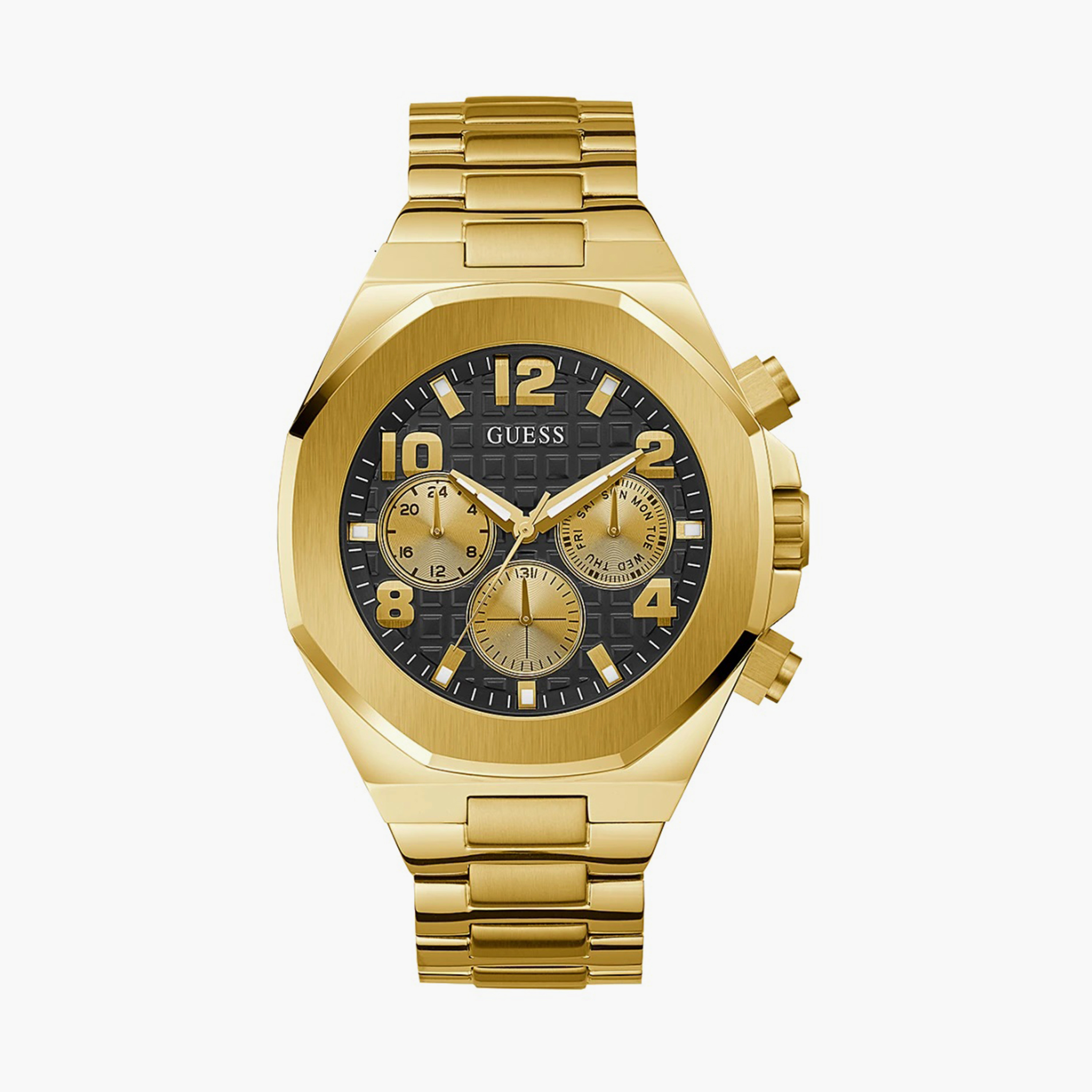 Guess Men s Gold Chronograph Stainless Steel Strap Watch GW0489G2