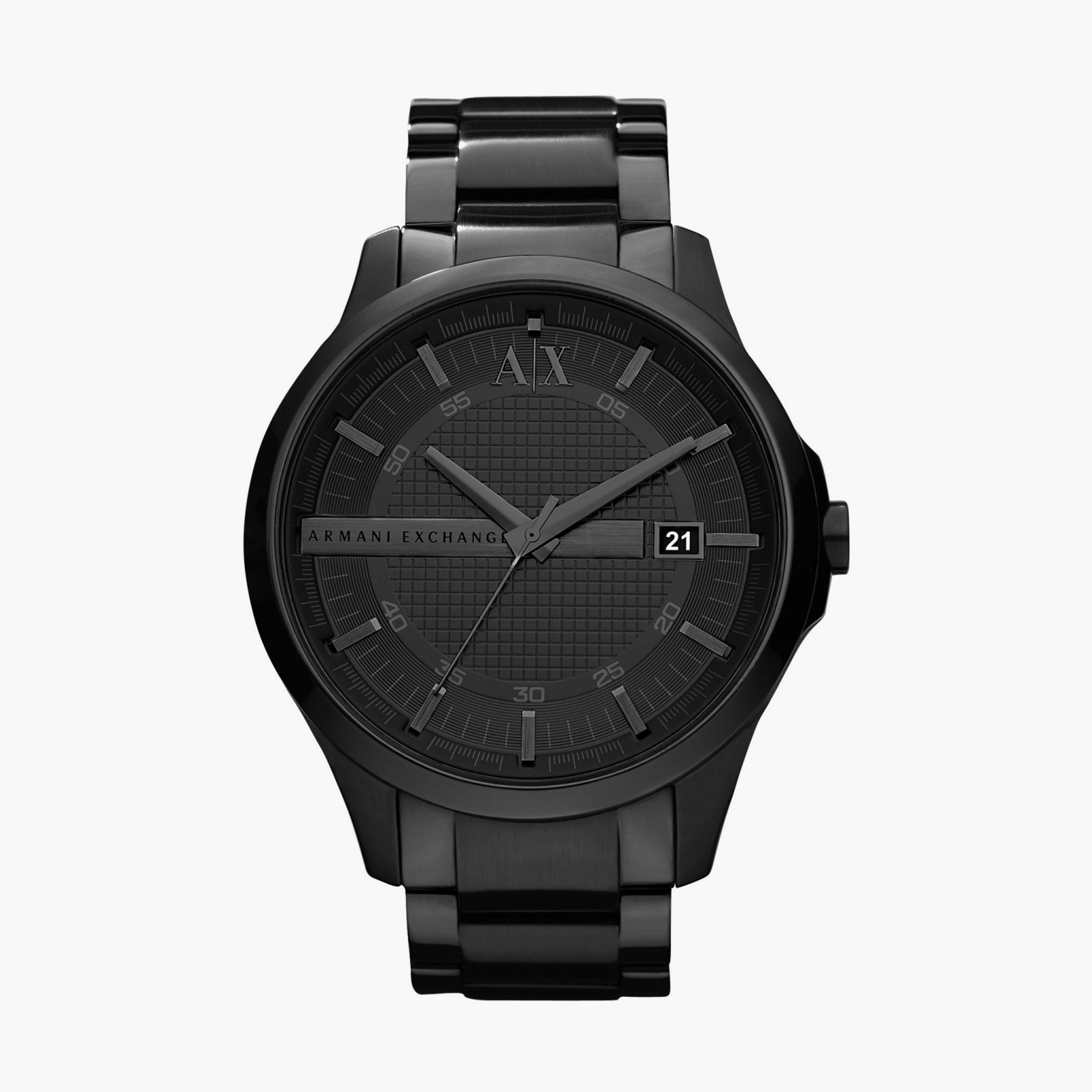 Armani Exchange Men s 46 MM Black Analog Stainless Steel Strap Watch AX2104