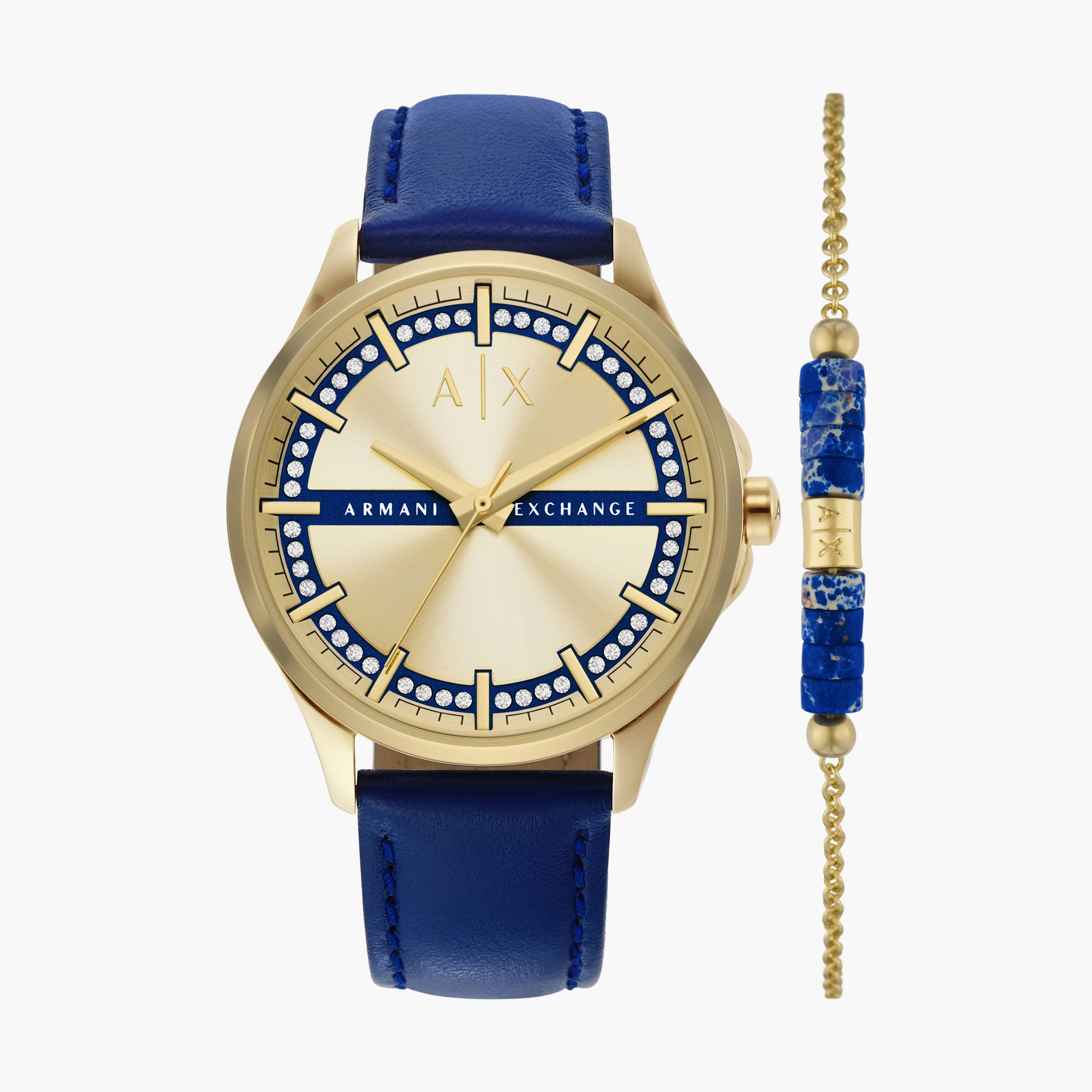 Armani blue strap online watch