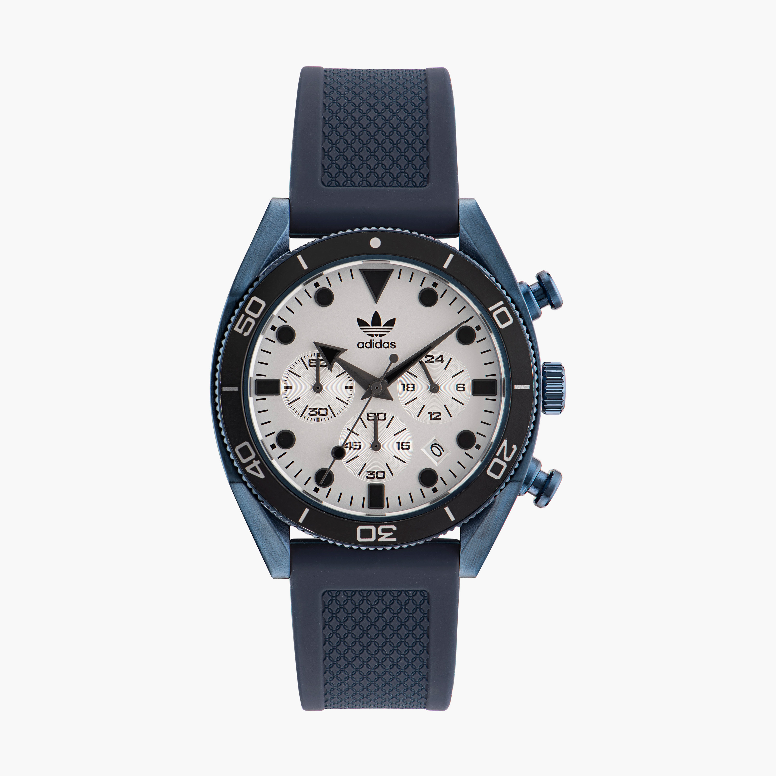 Buy Men s Adidas Men s Navy Chronograph Silicone Strap Watch AOFH23004 Online Centrepoint UAE