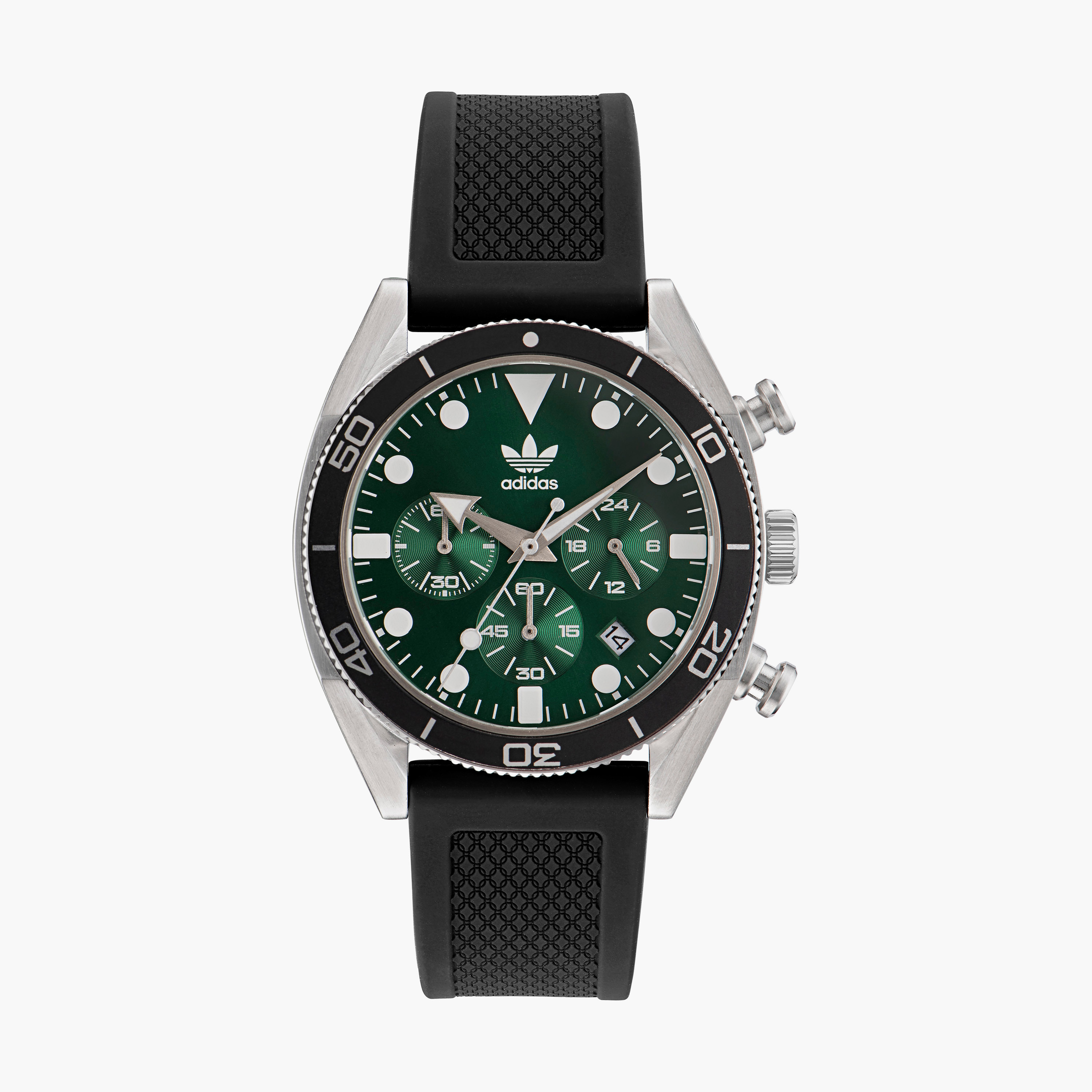 ساعة كرونوغراف بسوار سيليكون اسود من أديداس للرجال AOFH23005-men-watchesandjewellery-watches-image-1
