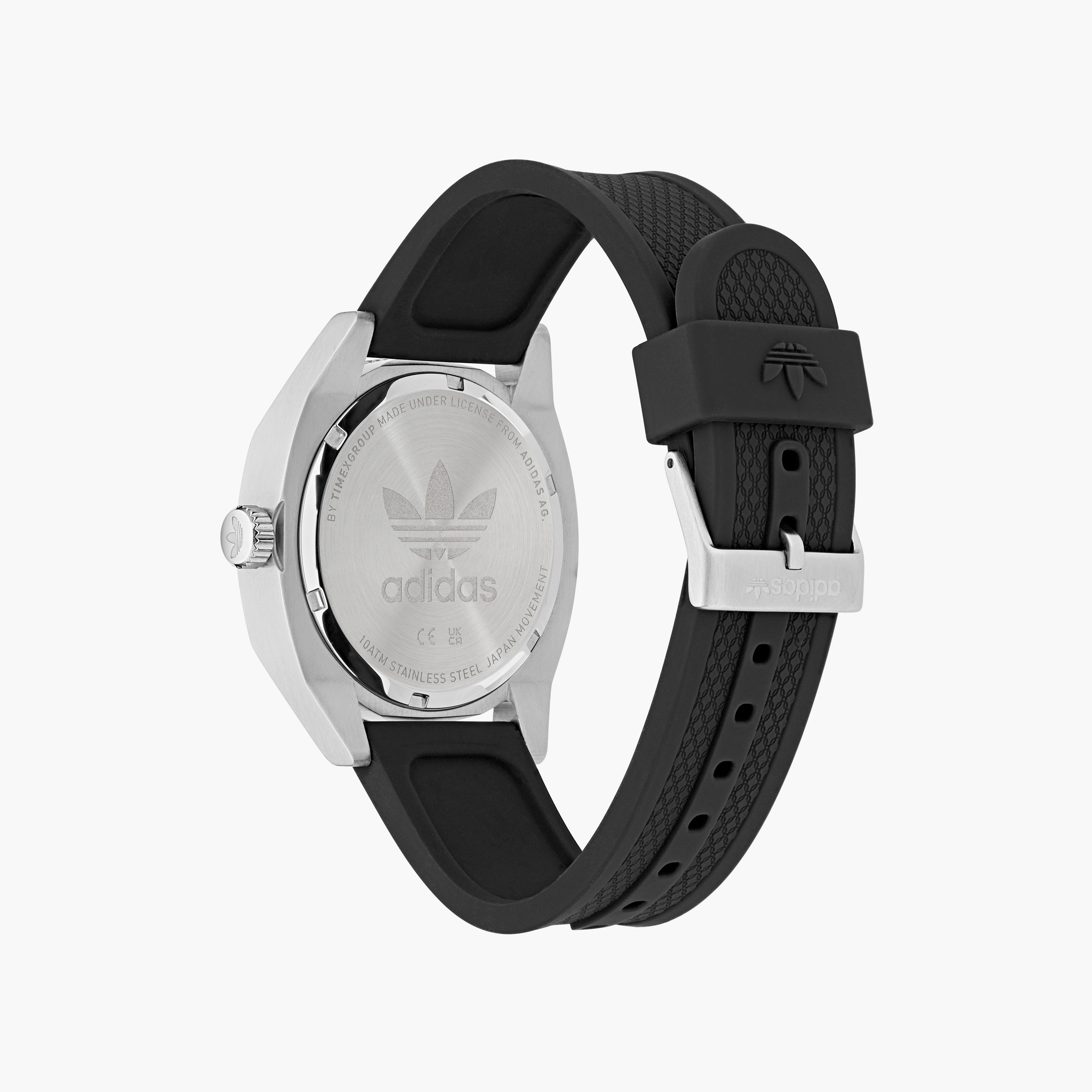 Shop Adidas Men's Black Analog Silicone Strap Watch