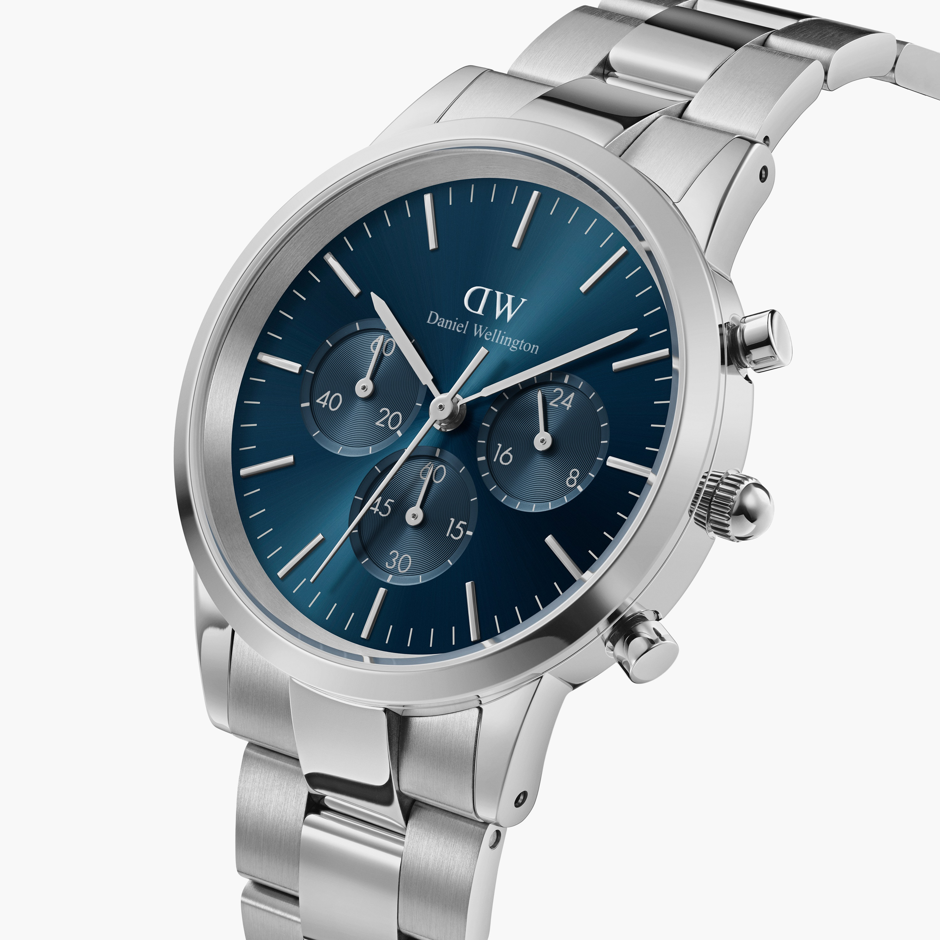 Daniel Wellington 42 MM Men's Silver Chronograph Stainless Steel Strap Watch - DW00100644-men-watchesandjewellery-watches-image-2