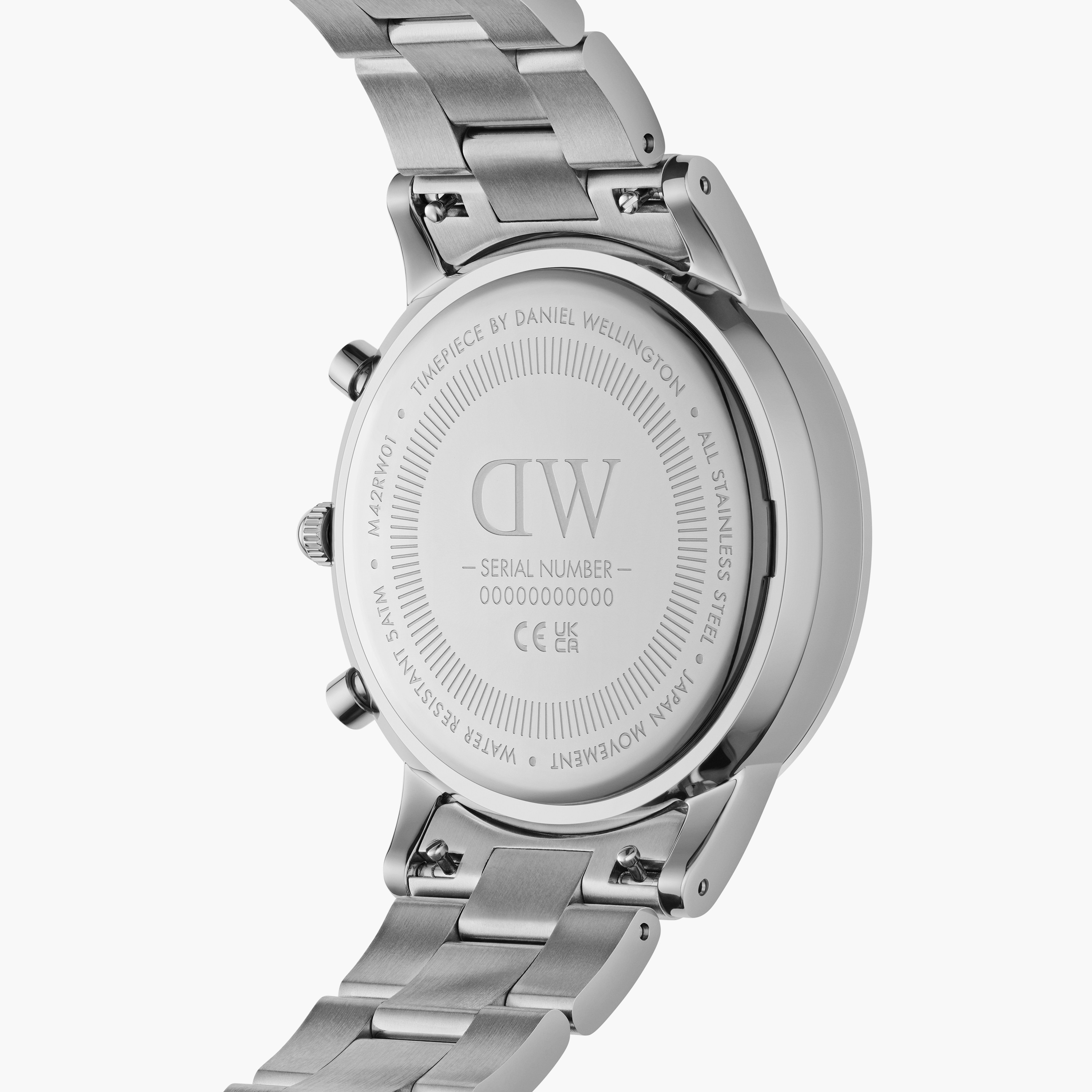 Daniel Wellington 42 MM Men's Silver Chronograph Stainless Steel Strap Watch - DW00100644-men-watchesandjewellery-watches-image-3