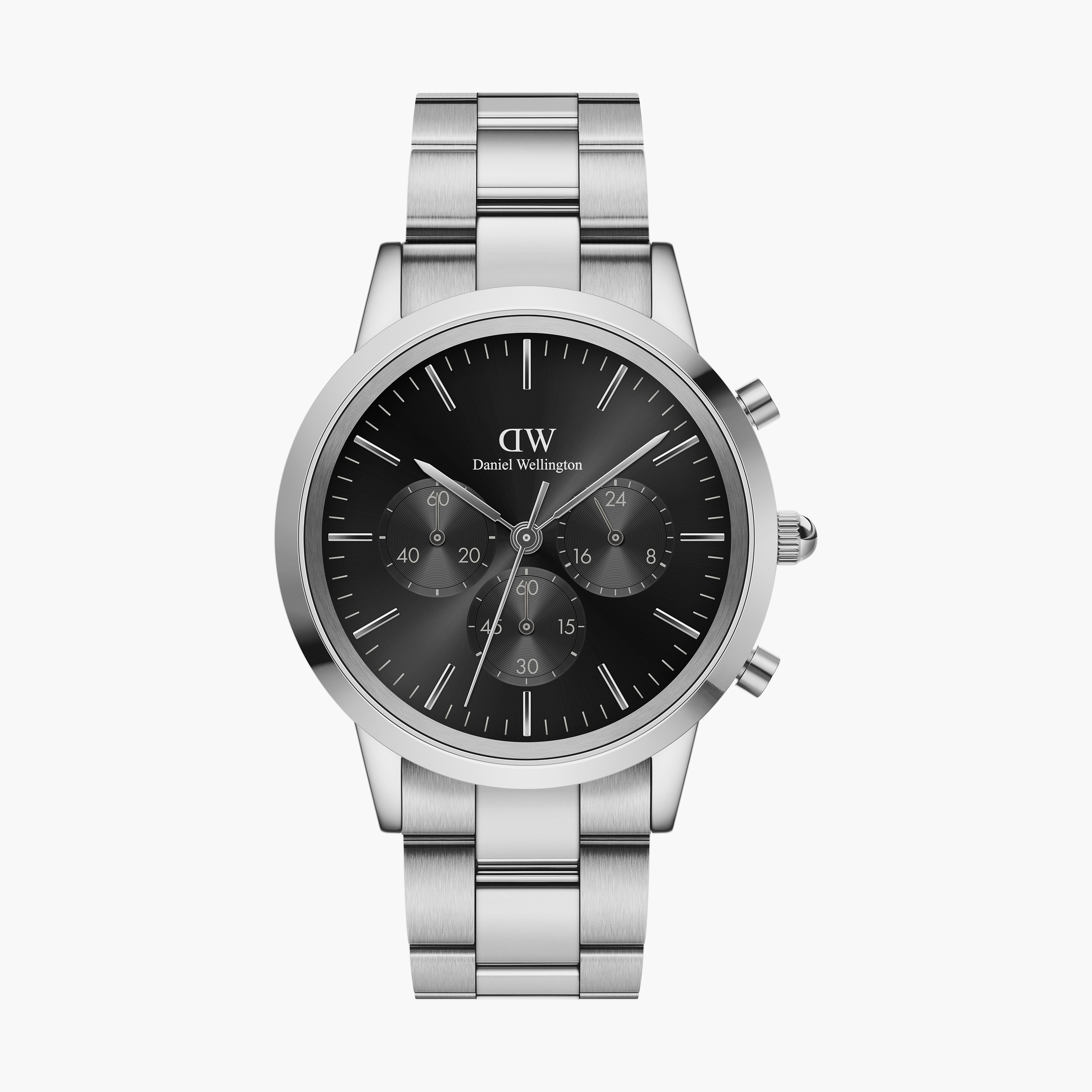 Daniel Wellington 42 MM Men's Silver Chronograph Stainless Steel Strap Watch - DW00100645-men-watchesandjewellery-watches-image-1