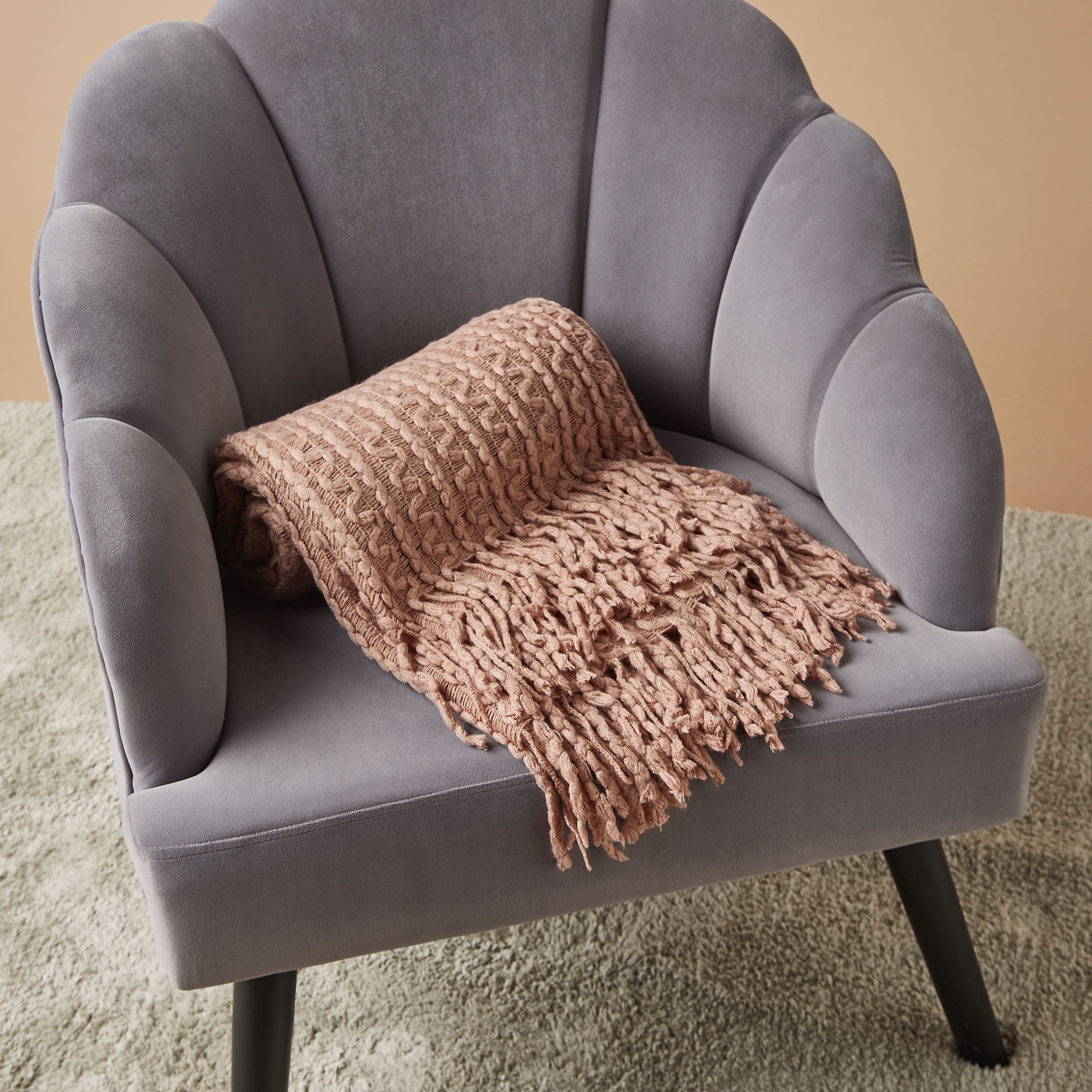 بطانية خفيفة منسوجة بارزة الملمس بشراشيب - 152x127 سم-household-cushionsandthrows-throwsandblankets-throws-image-4