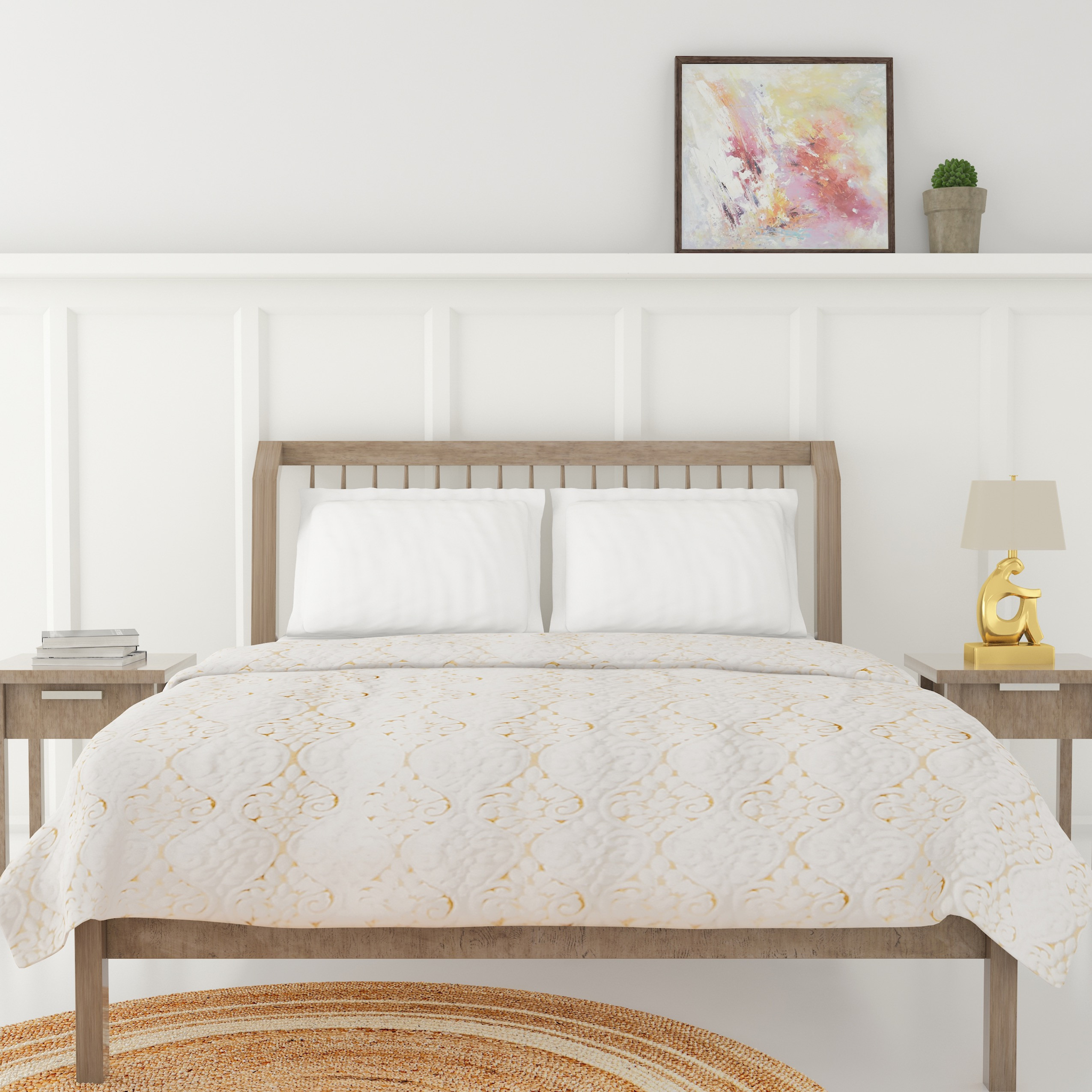 بطانية خفيفة فلانيل بارزة الملمس - 200x150 سم-household-cushionsandthrows-throwsandblankets-throws-image-1
