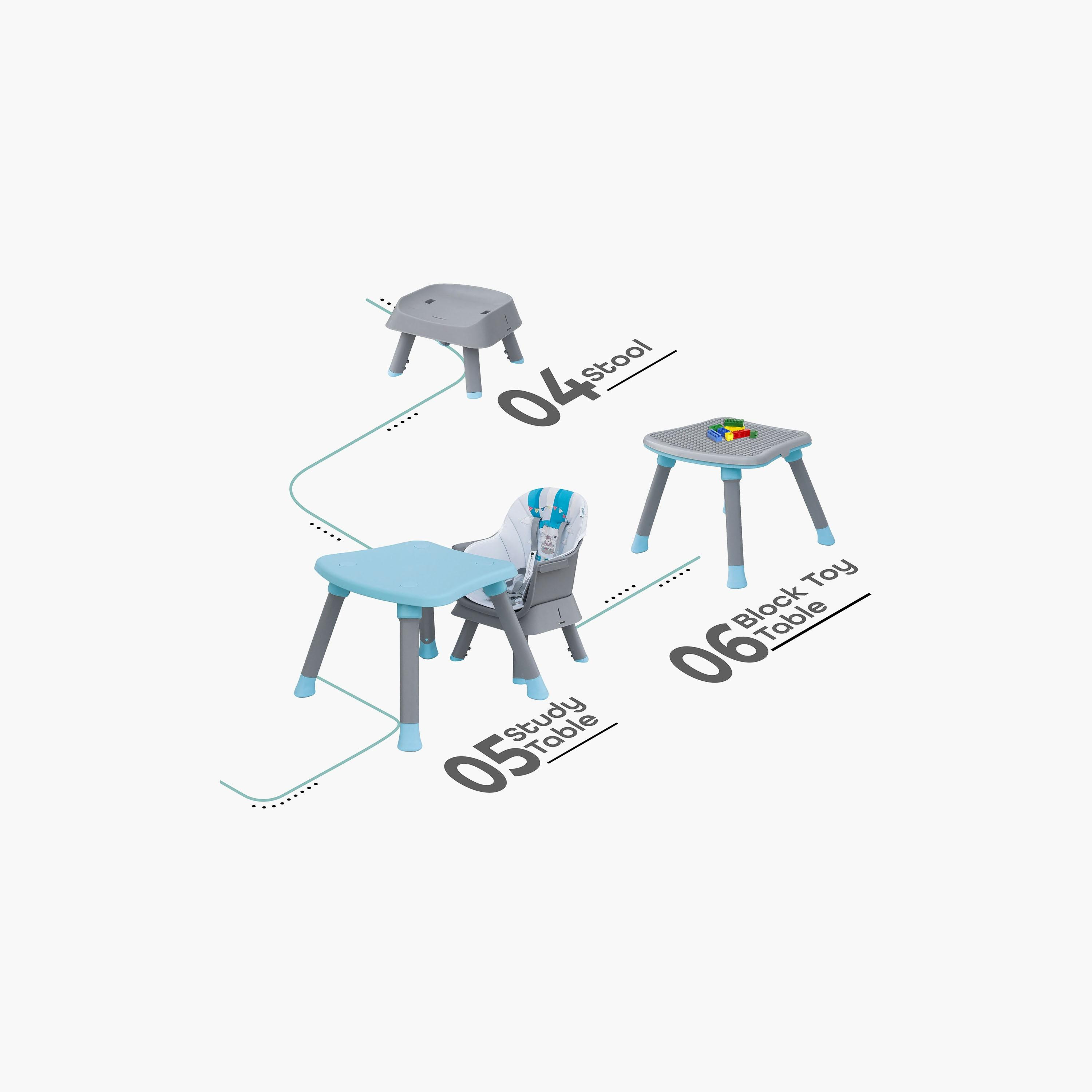 Moon  6-In-1 Convertible High Chair, Blue -baby-feeding-highchairsandboosters-image-3