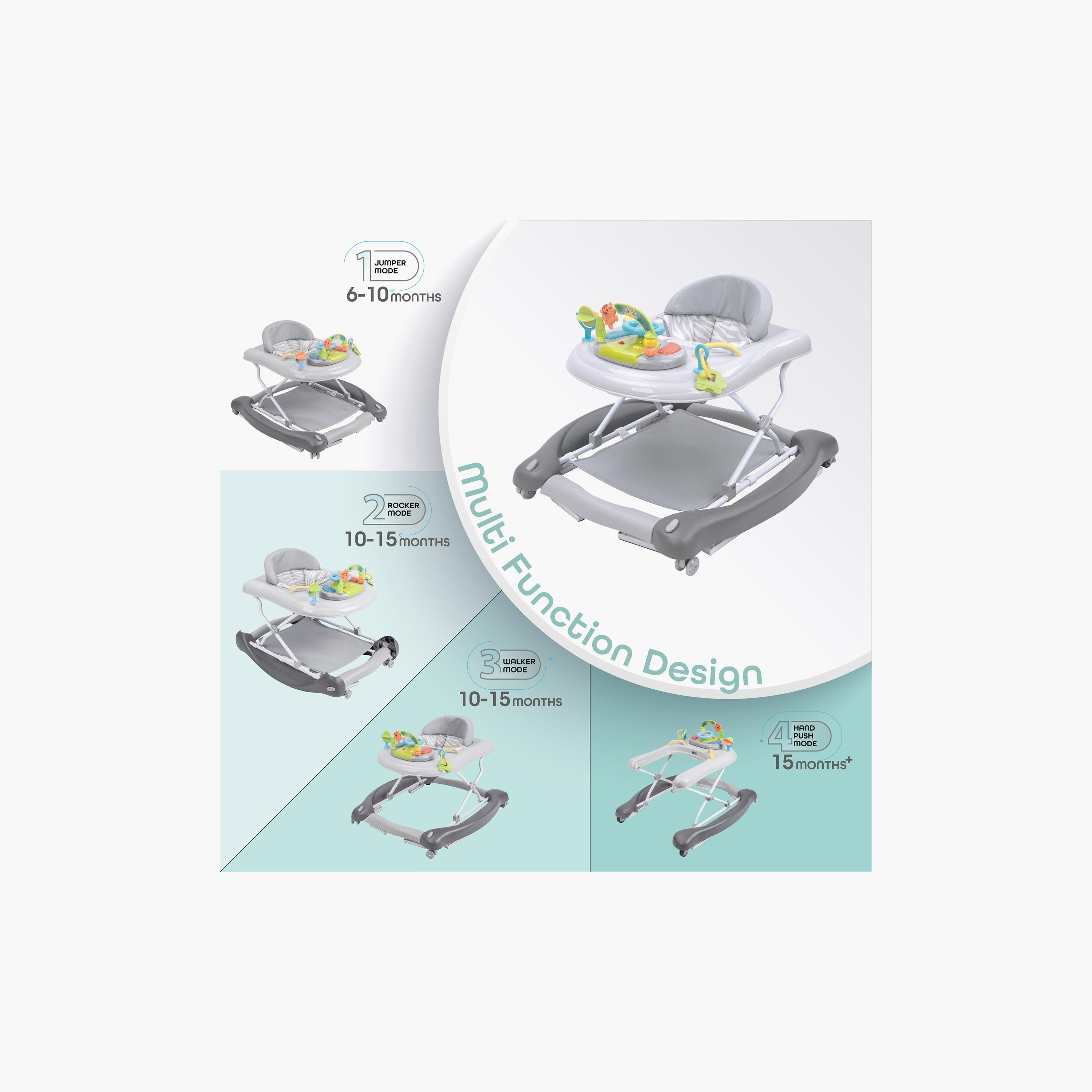 مشاية كروز 4 في 1 من مون - رمادي-baby-infantactivity-walkers-image-3