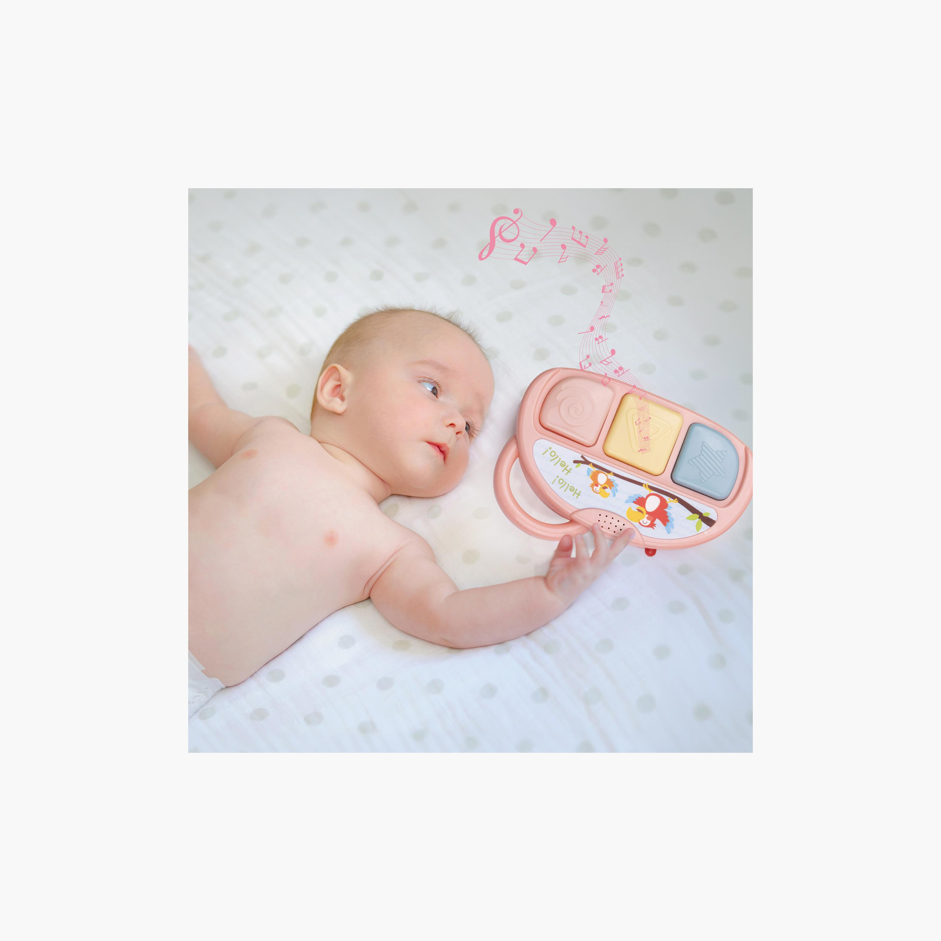 مشاية أطفال درايف مع صينية موسيقية قابلة للإزالة من مون - 6-18 شهرًا - غابة وردية-baby-infantactivity-walkers-image-3