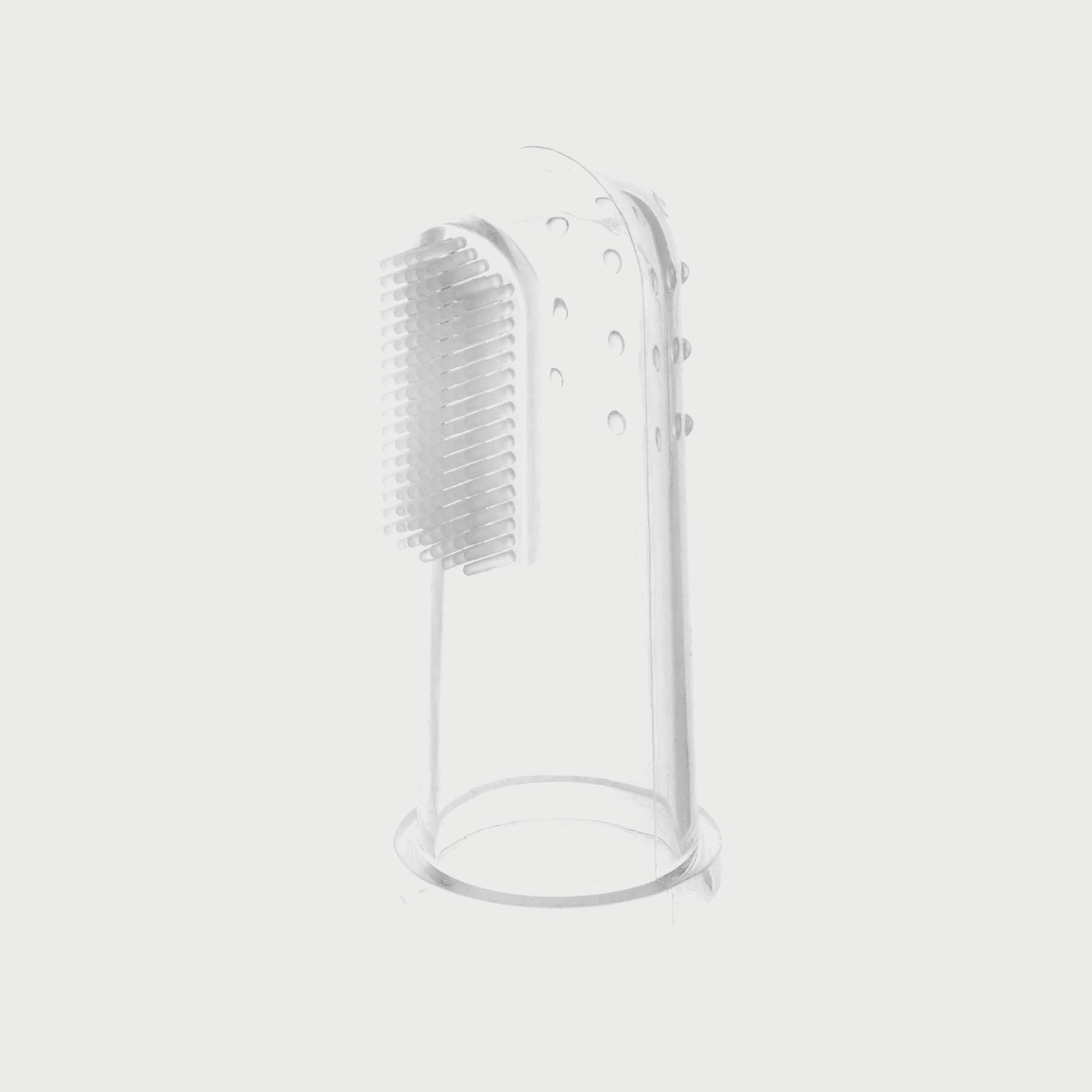 Moon Fingertip Baby Silicone Toothbrush, White-baby-bathandcare-oralcare-image-1