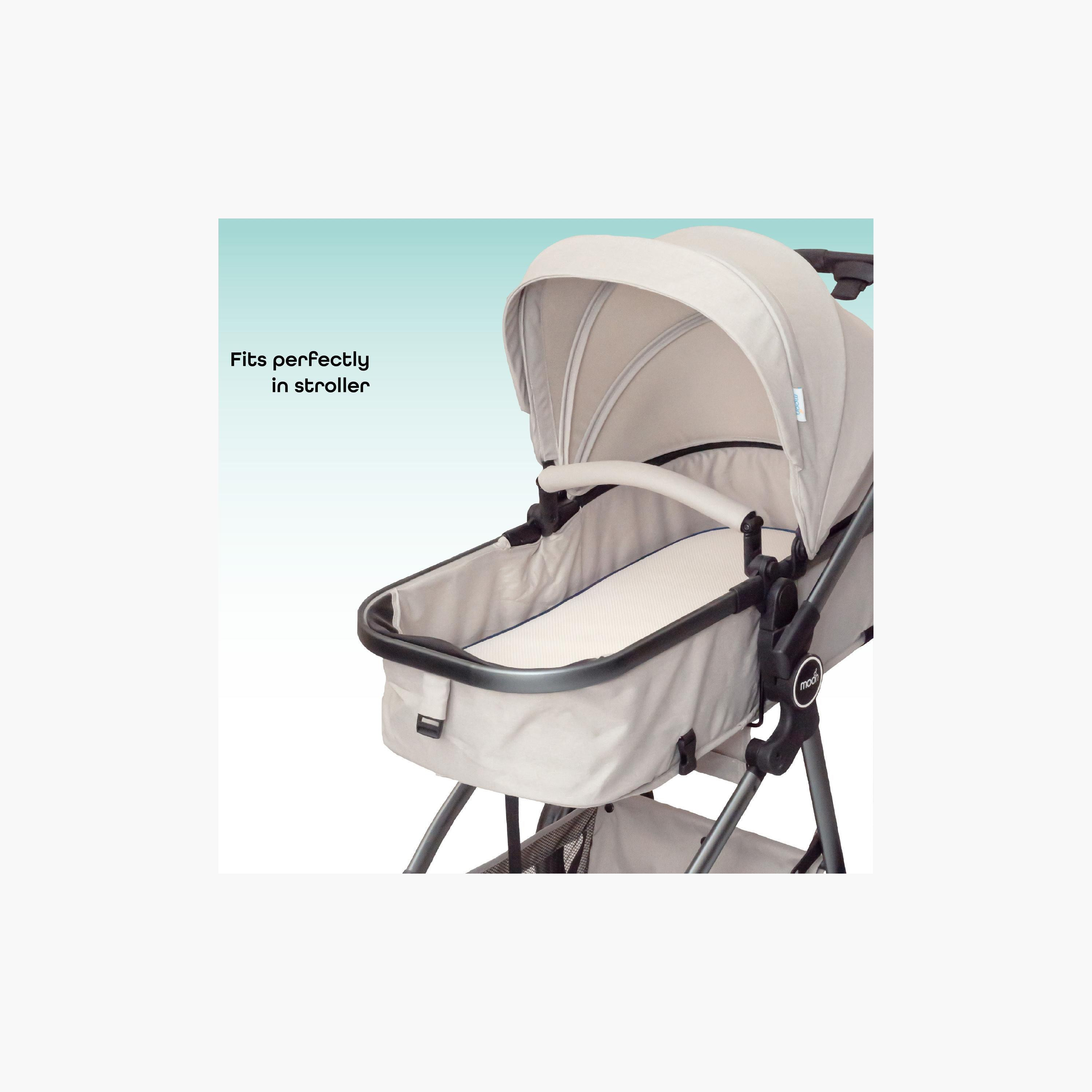 Moon  Crib & Pram Mattress Classic Foam Moses Basket , White-baby-nursery-mattresses-image-5