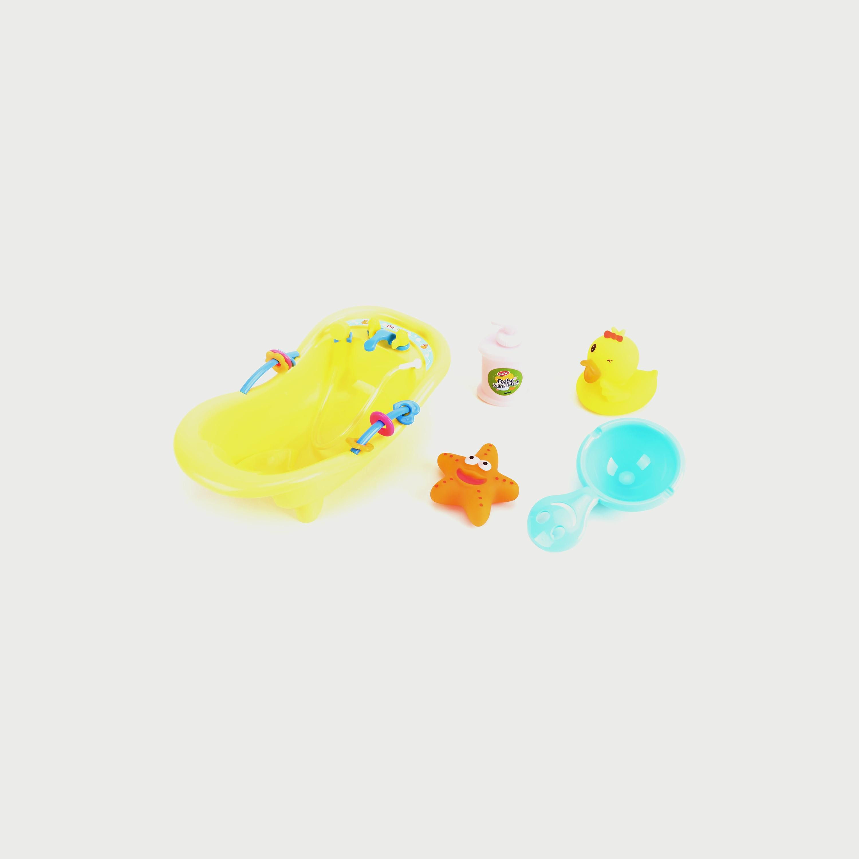أصدقاء حوض الإستحمام من موون، أصفر -baby-bathandcare-bathtubs-image-1