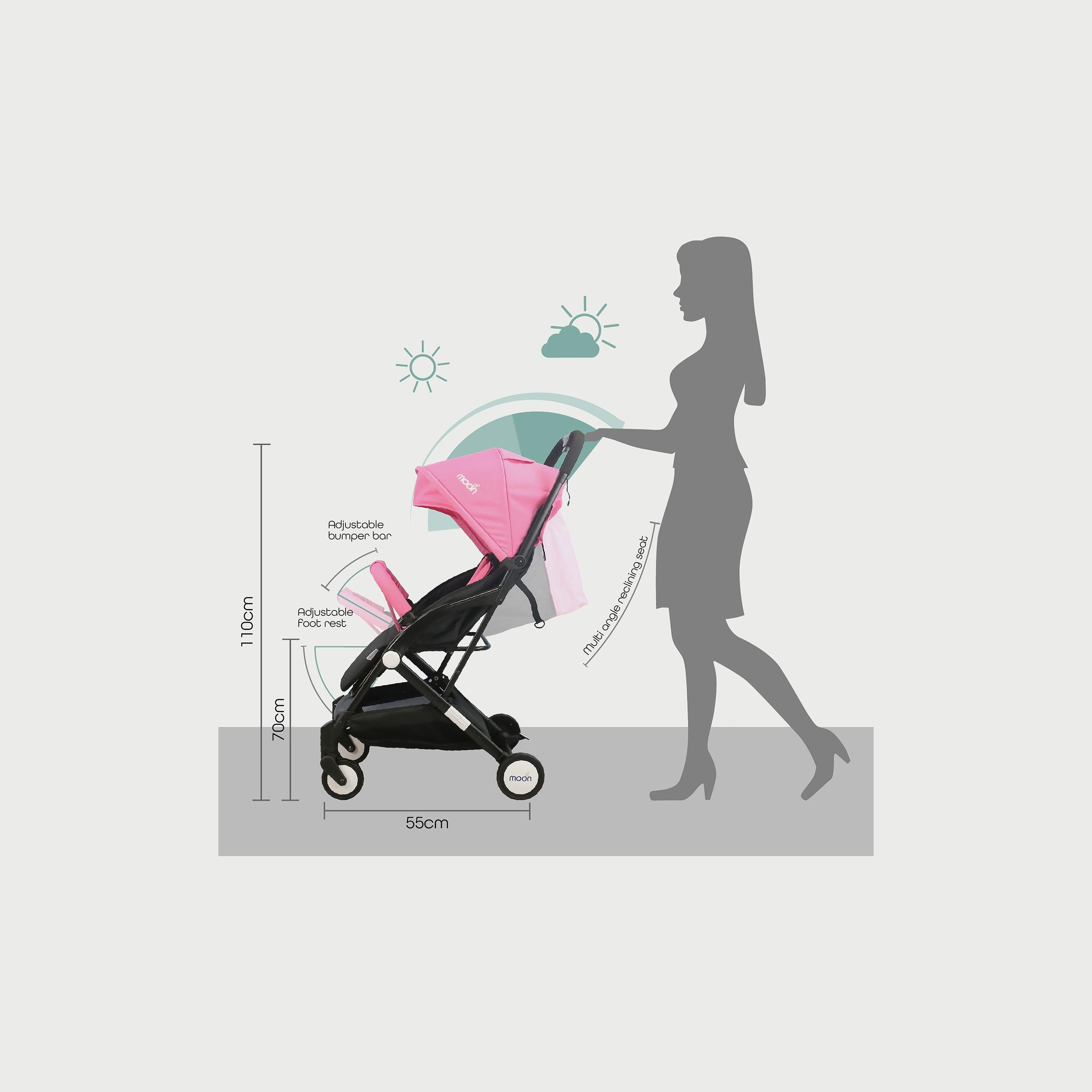 Moon Travel-Lite Stroller, Pink-baby-gear-strollersandprams-strollers-image-4