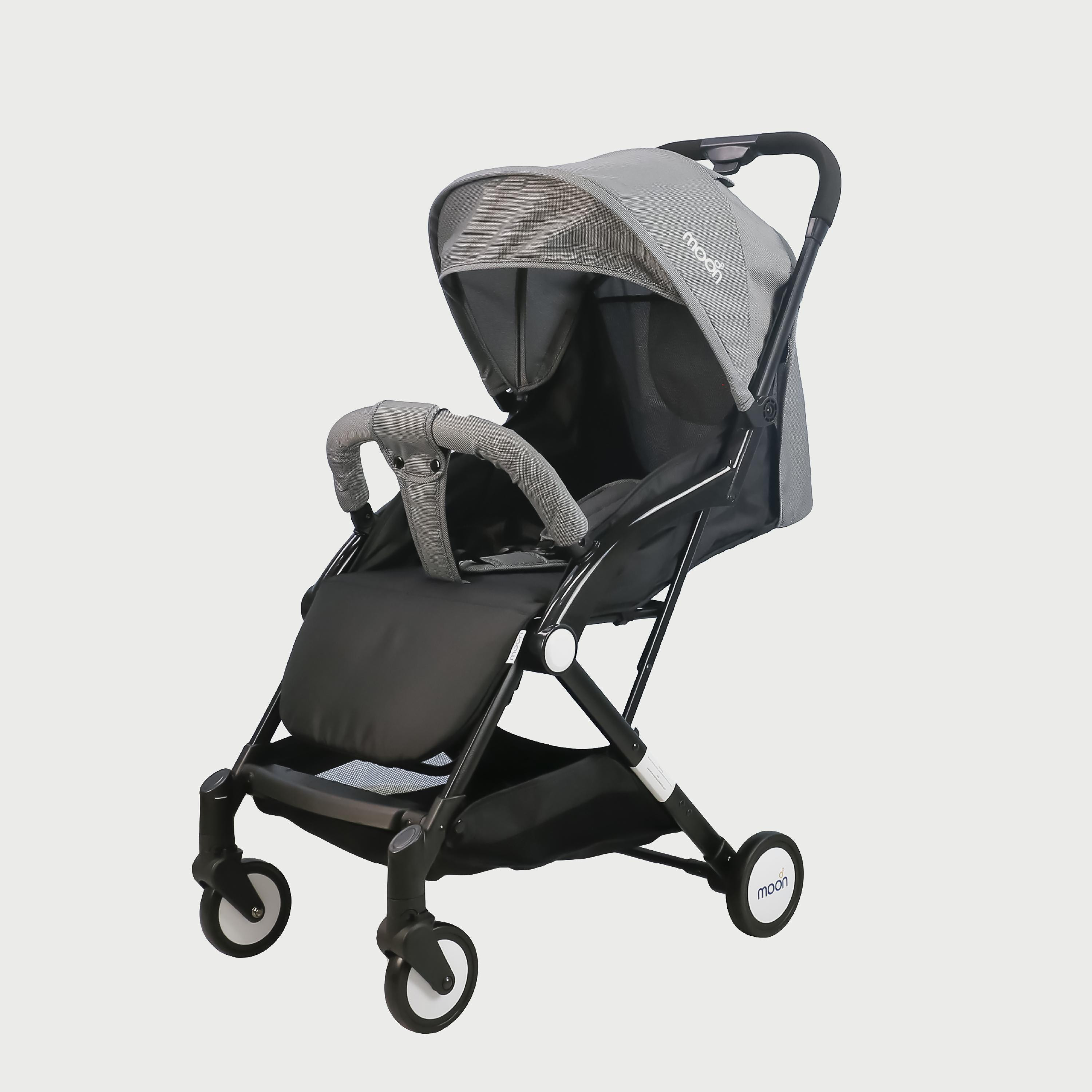 Moon Travel-Lite Stroller, Grey Dots-baby-gear-strollersandprams-strollers-image-1