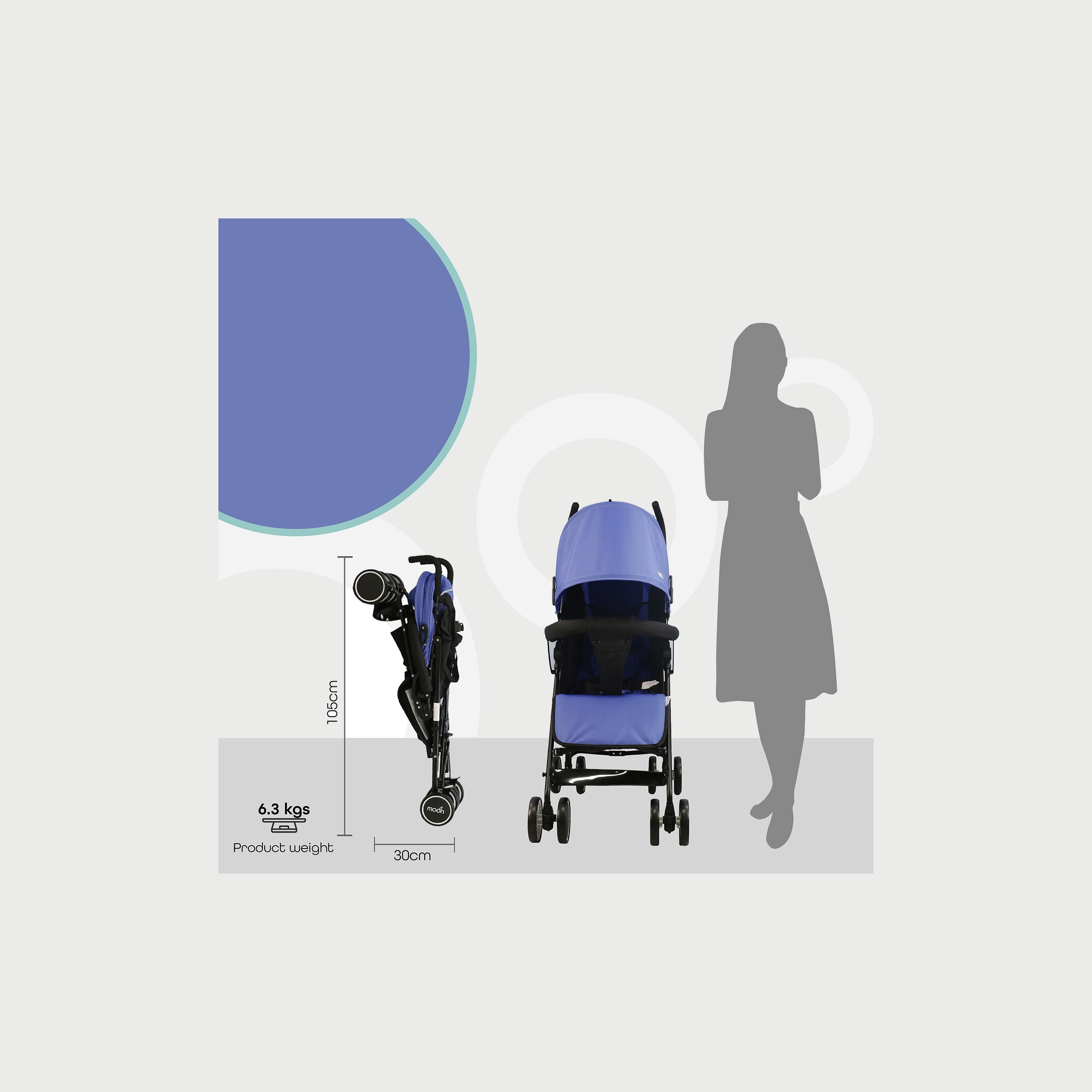 Moon Neo Plus Light Weight Travel Stroller, Cyan Blue-baby-gear-strollersandprams-strollers-image-5
