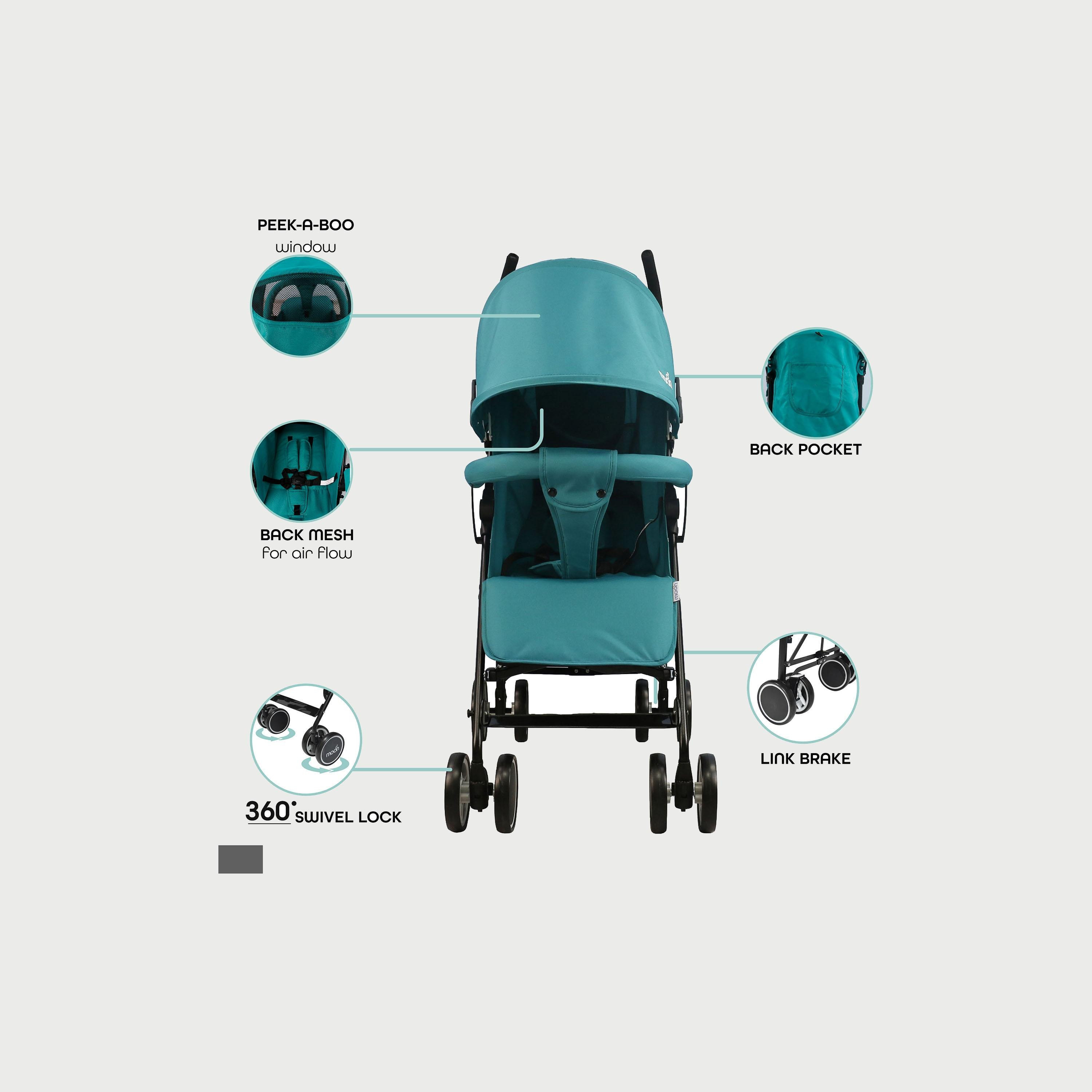 Moon Neo Plus Light Weight Travel Stroller, Sea Blue-baby-gear-strollersandprams-strollers-image-3