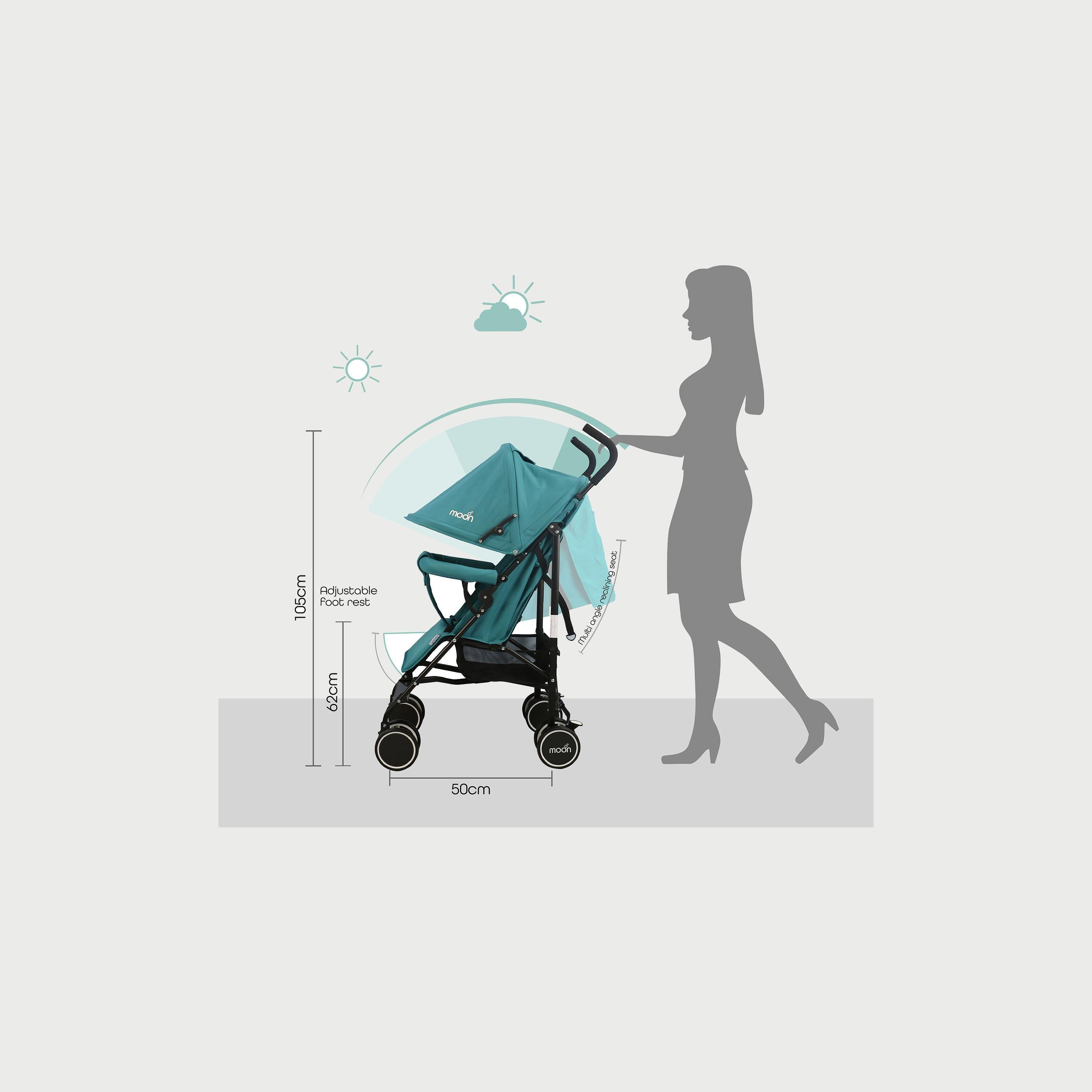 Moon Neo Plus Light Weight Travel Stroller, Sea Blue-baby-gear-strollersandprams-strollers-image-4