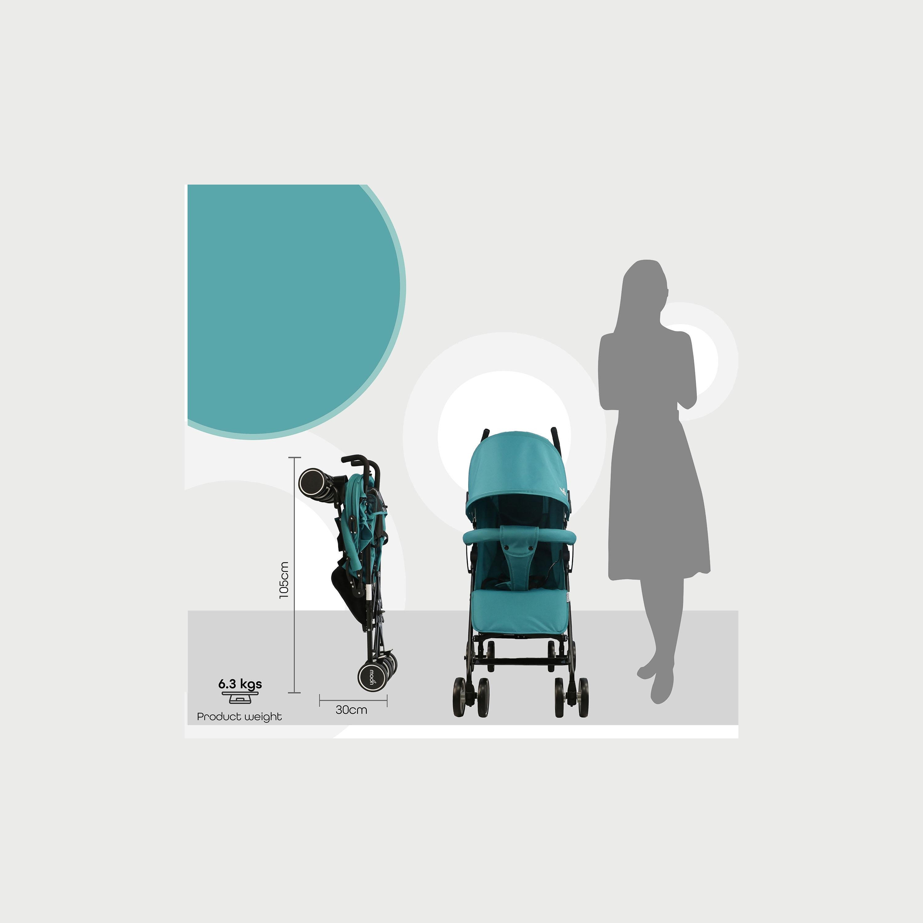 Moon Neo Plus Light Weight Travel Stroller, Sea Blue-baby-gear-strollersandprams-strollers-image-5