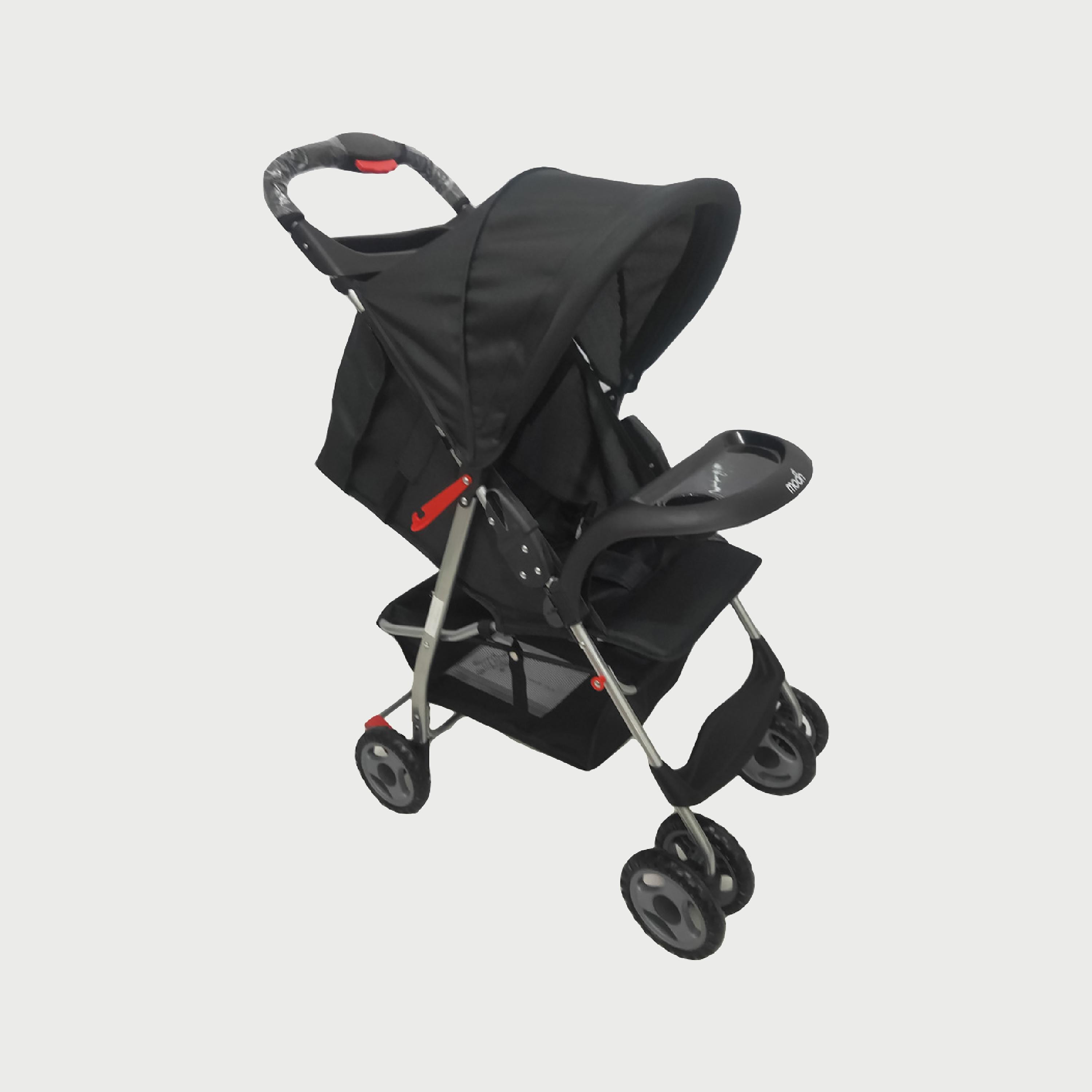 Moon Bezik One Hand Fold Travel Stroller, Black-baby-gear-strollersandprams-strollers-image-1