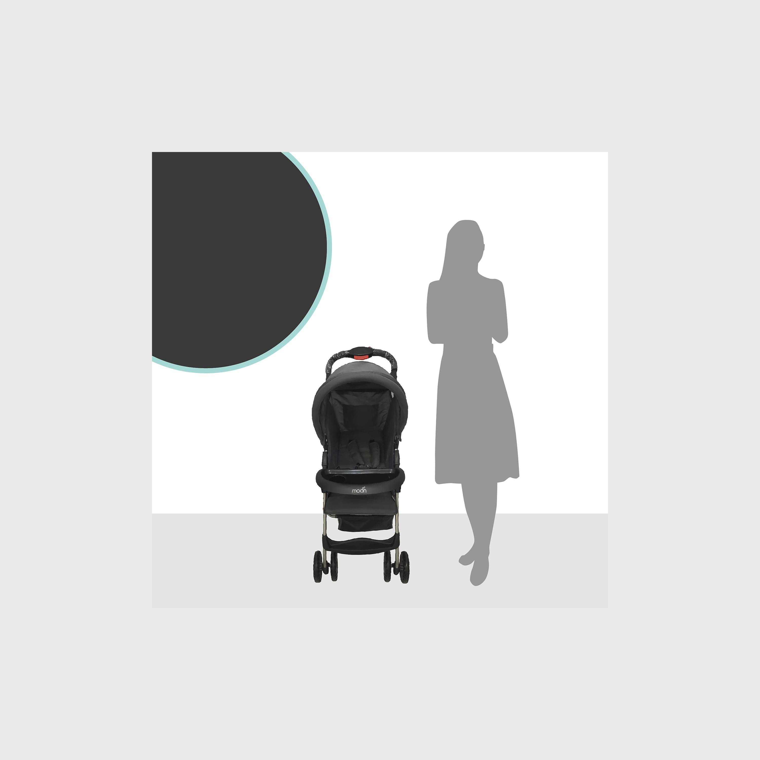 Moon Bezik One Hand Fold Travel Stroller, Black-baby-gear-strollersandprams-strollers-image-4