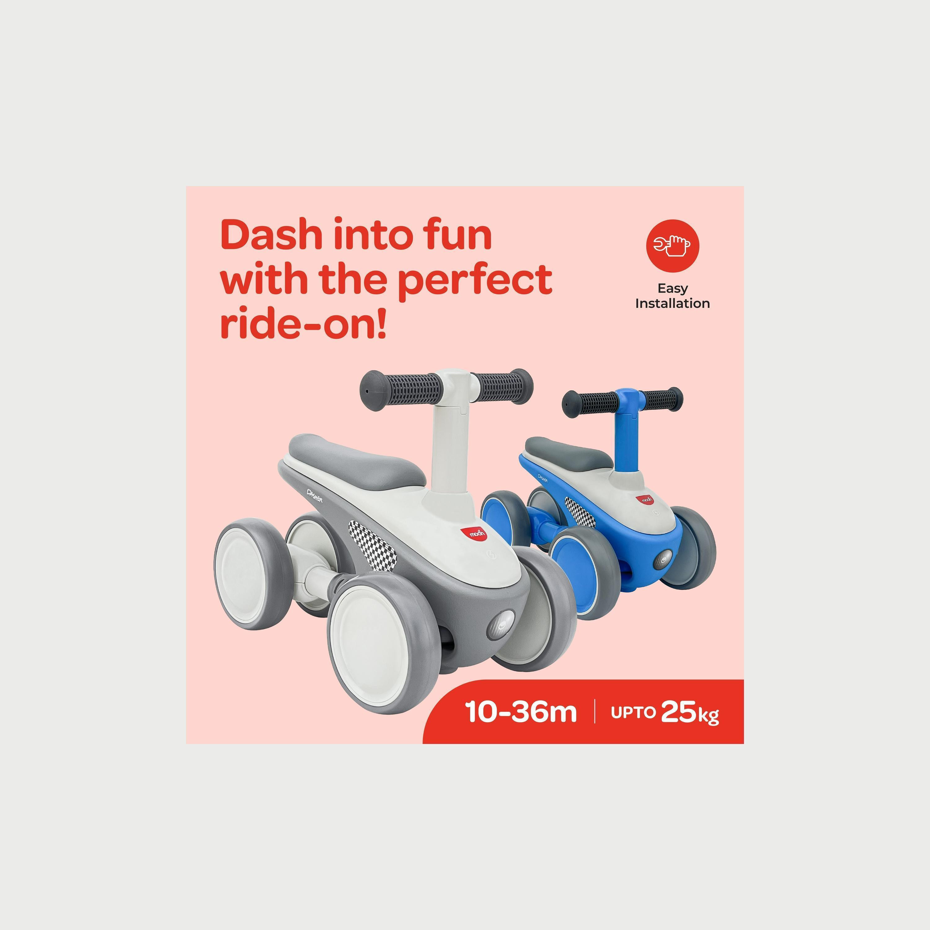 Moon Dasher Kids' Balance Ride-On Bike - Grey-toys-outdoor-scooters-image-2