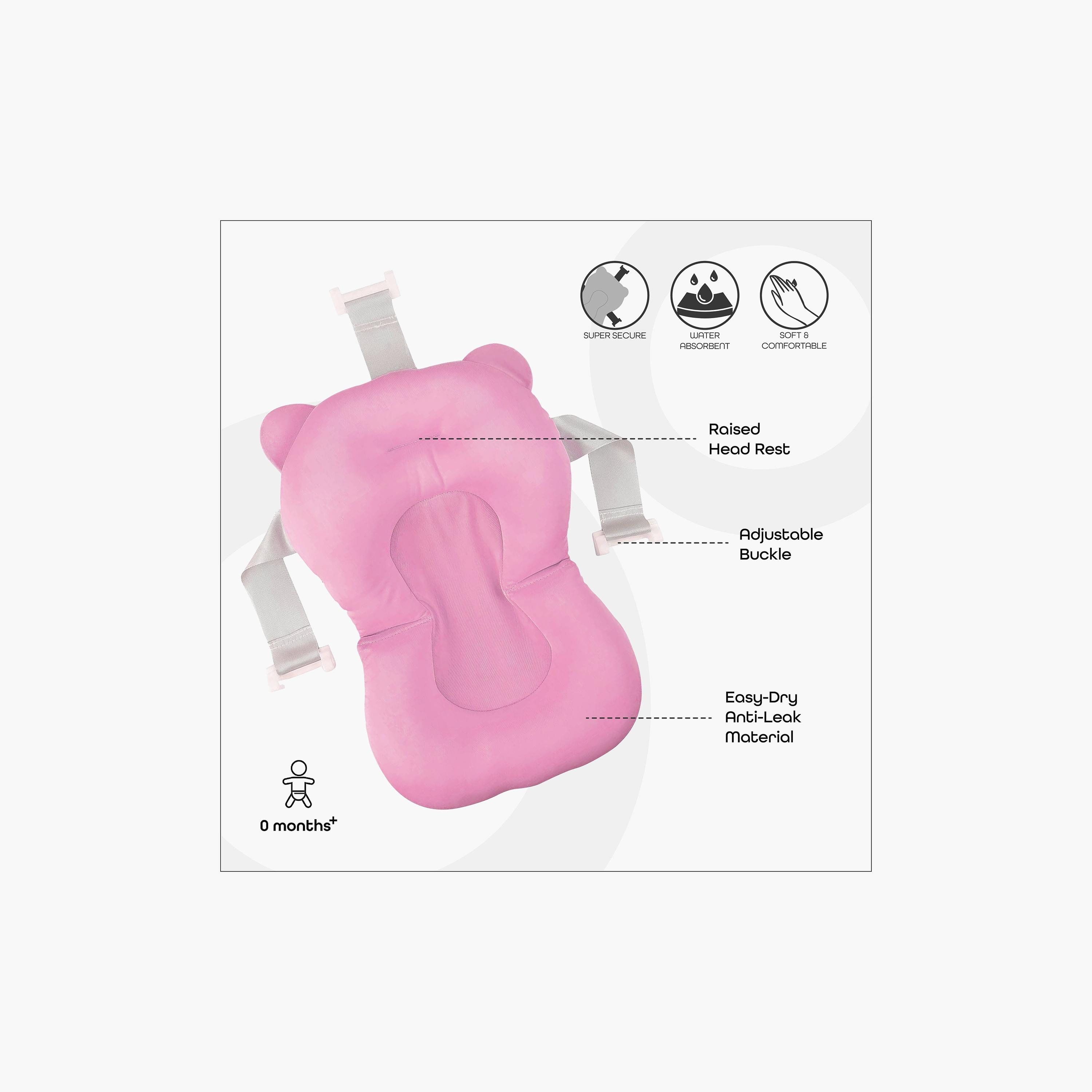 Moon Anti-Slip Baby Bath Pad, Pink-baby-bathandcare-bathtubs-image-2