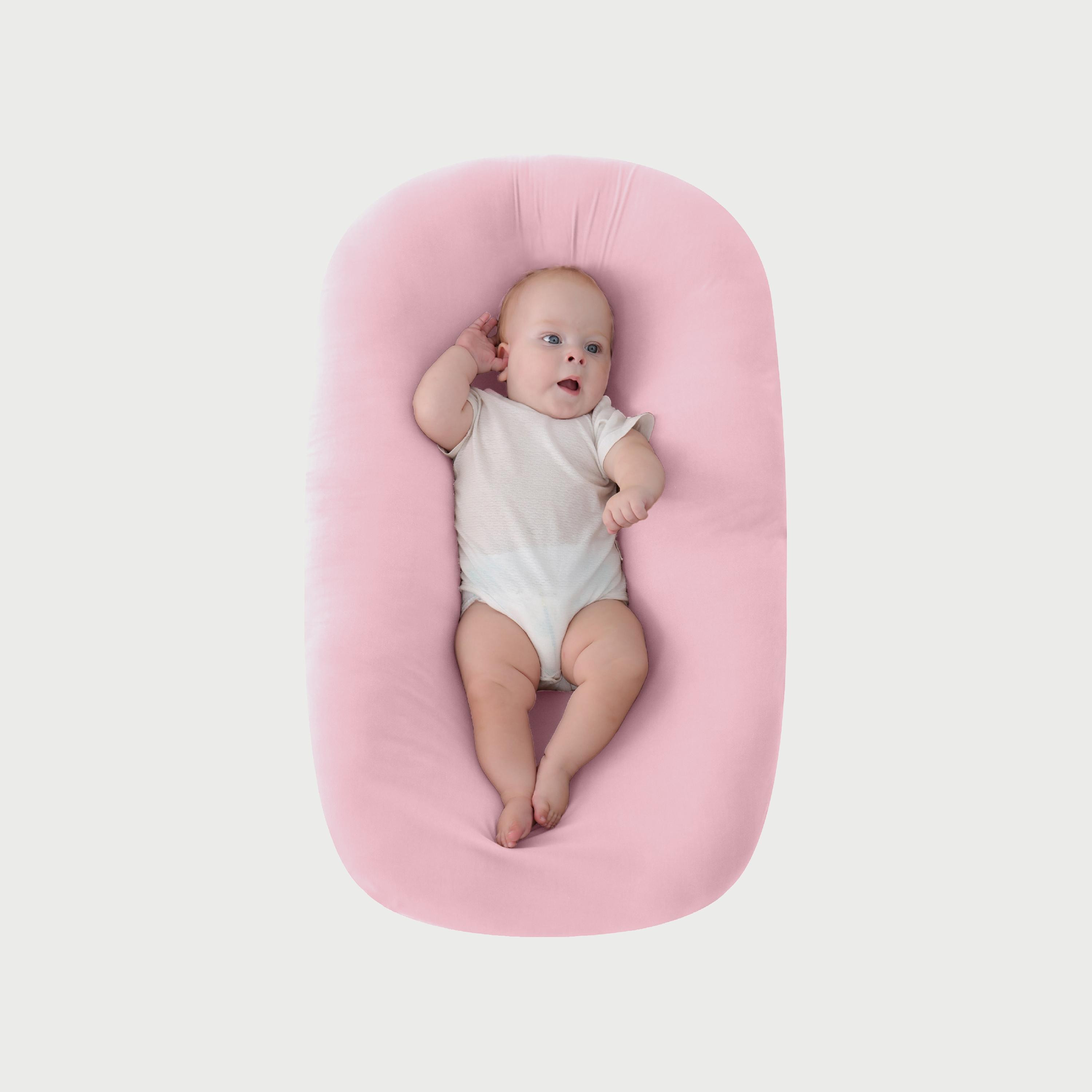 Moon Baby Lounger, Pink (85x45)-baby-nursery-babybedding-image-1