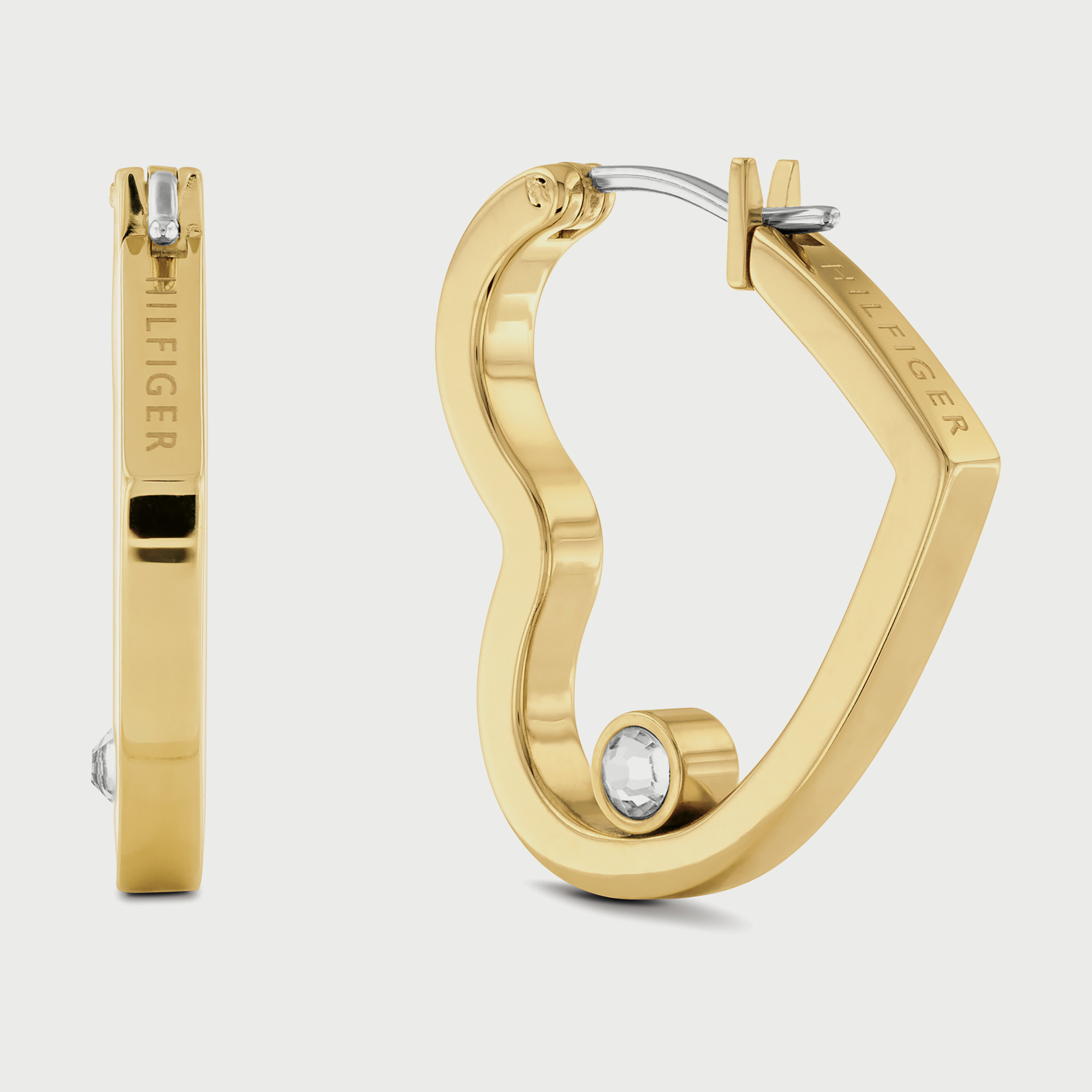 Tommy Hilfiger Women's Gold Stainless Steel Stud Earrings-women-watchesandjewellery-jewellery-earrings-image-1