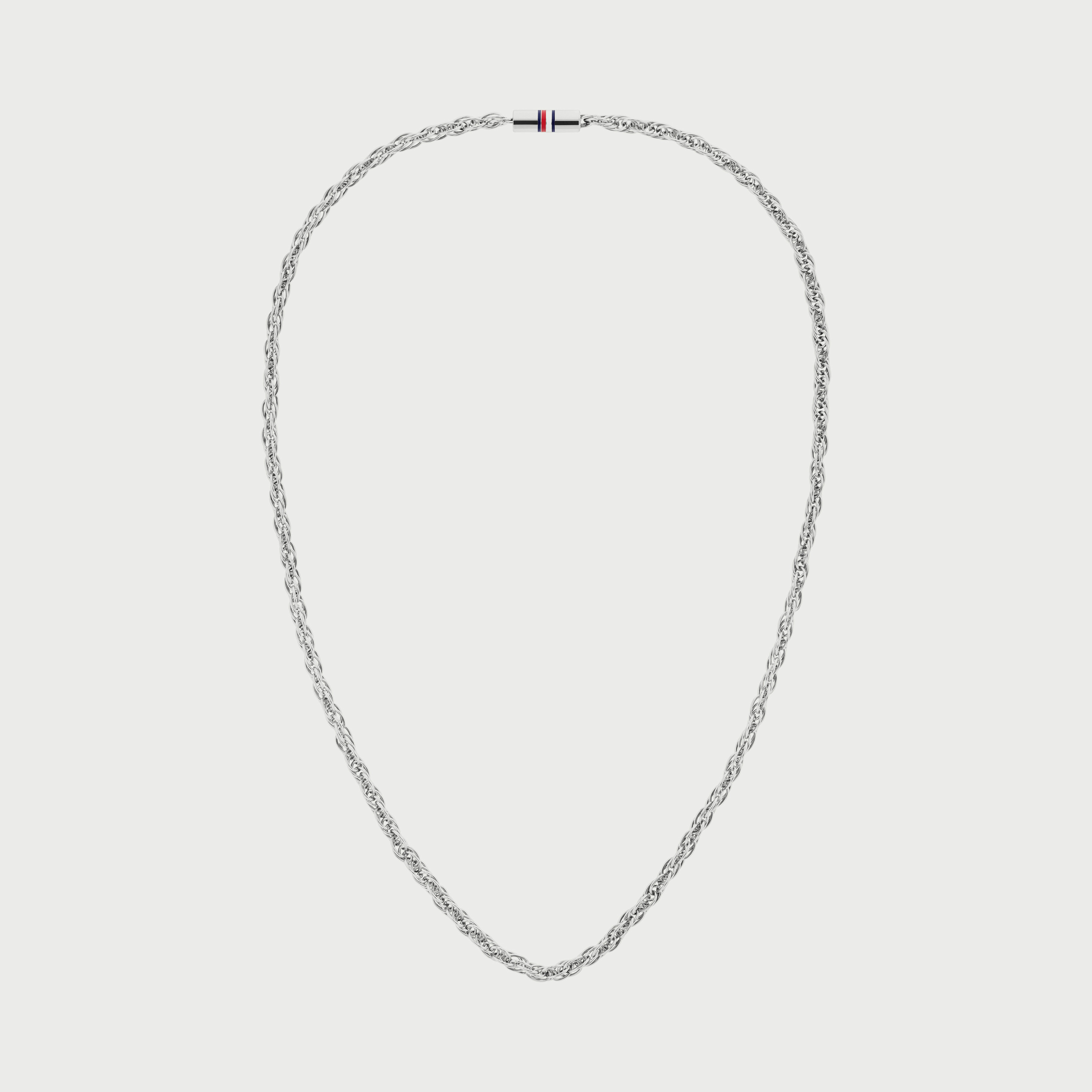 قلادة من الستانلس ستيل الفضي للجنسين من تومي هيلفجر-men-watchesandjewellery-necklacesandpendants-image-1